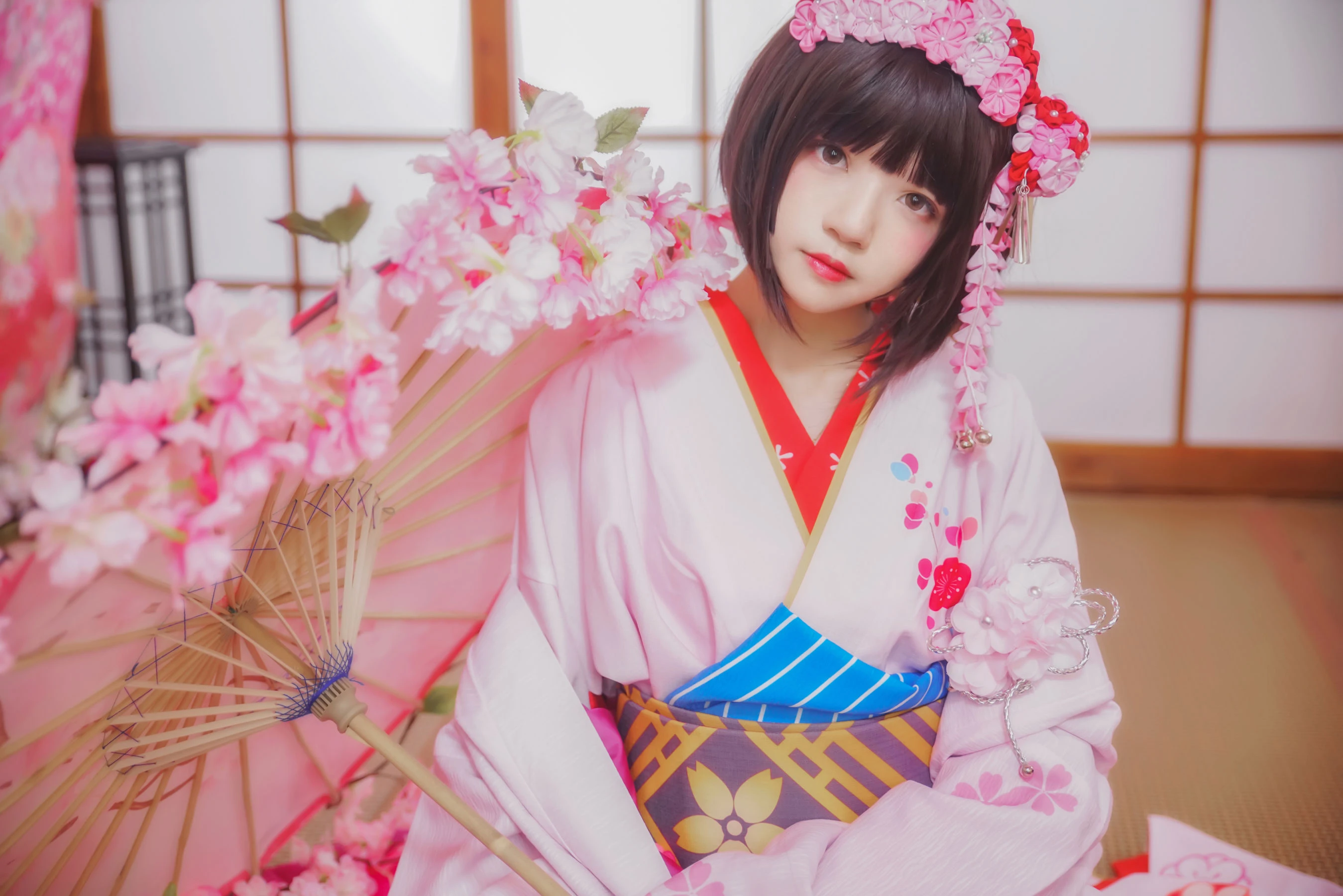 桜桃喵《(加藤惠)和服》插图1