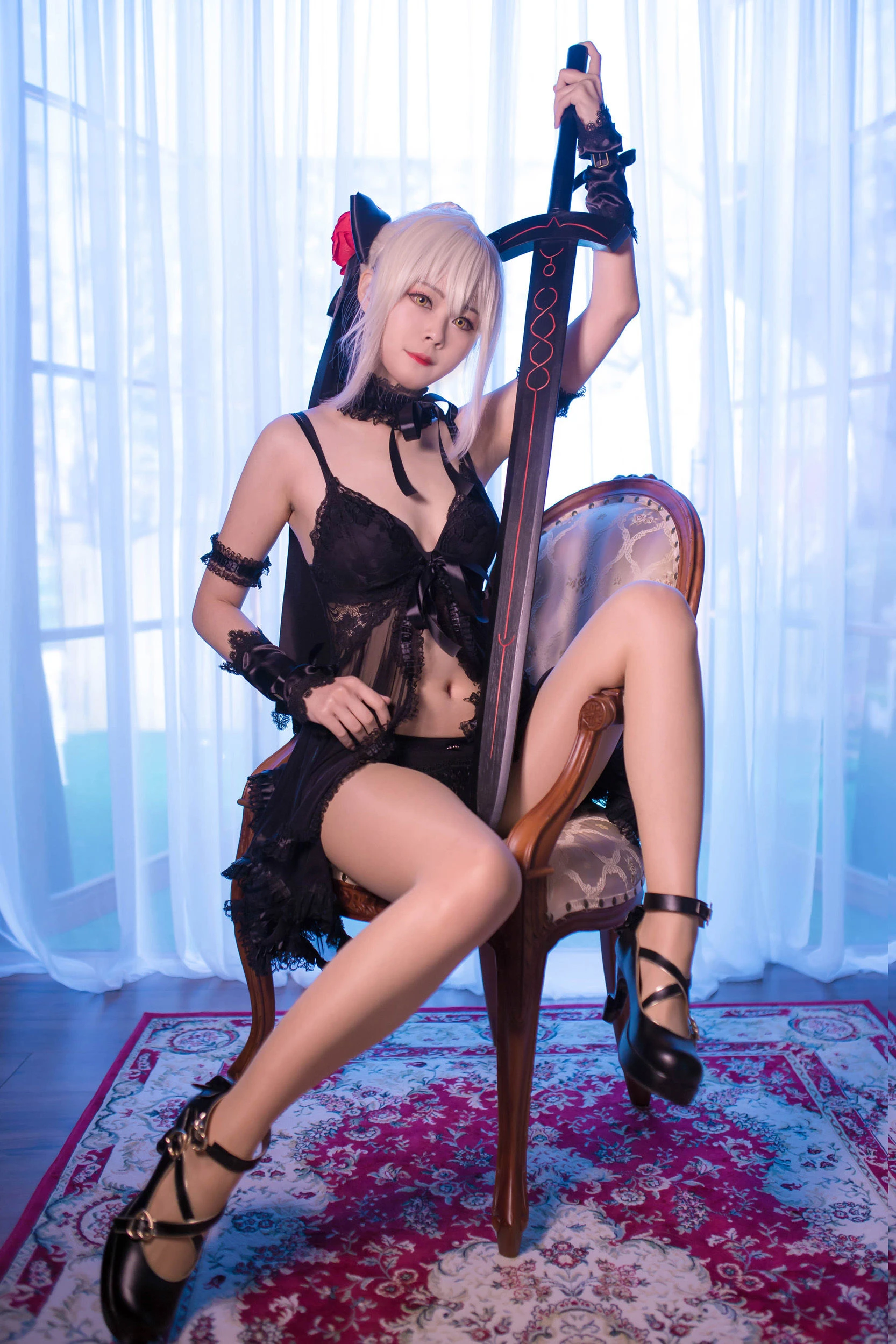 Coser萱-KaYa – 亚缇 黑呆睡衣插图4