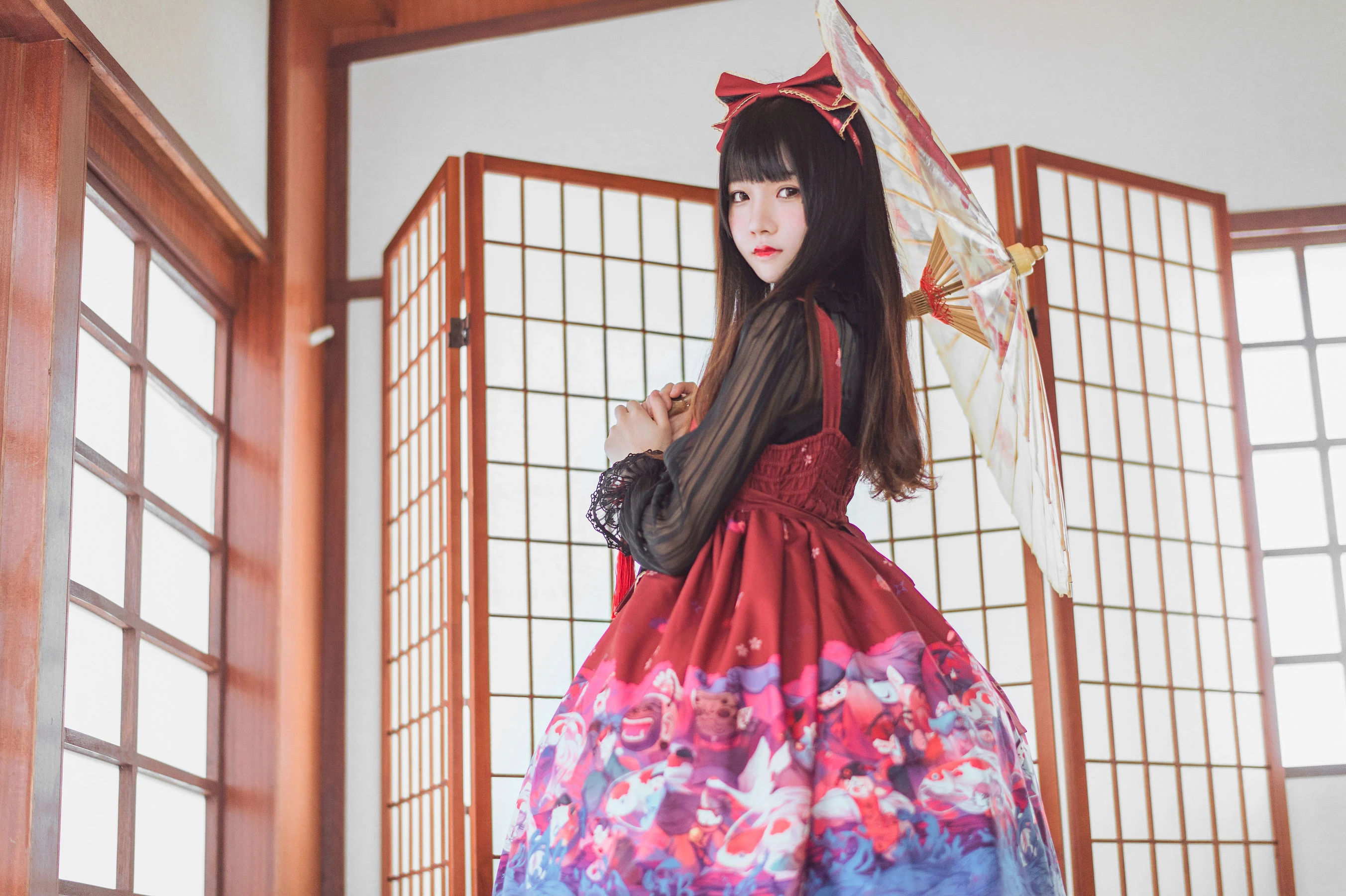 桜桃喵《和风lolita》插图2