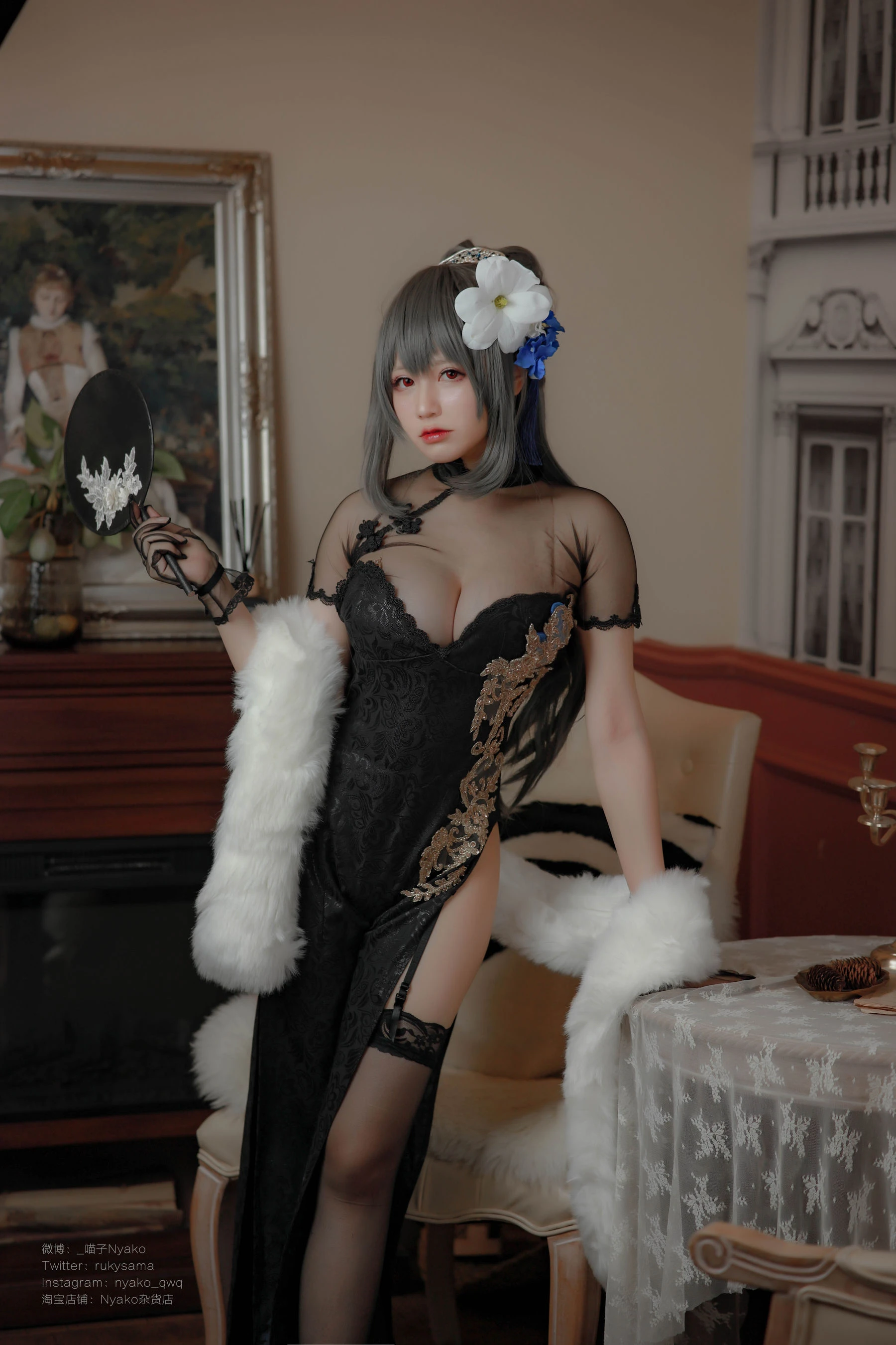 萌妹子Nyako喵子 – 路易九世旗袍插图3