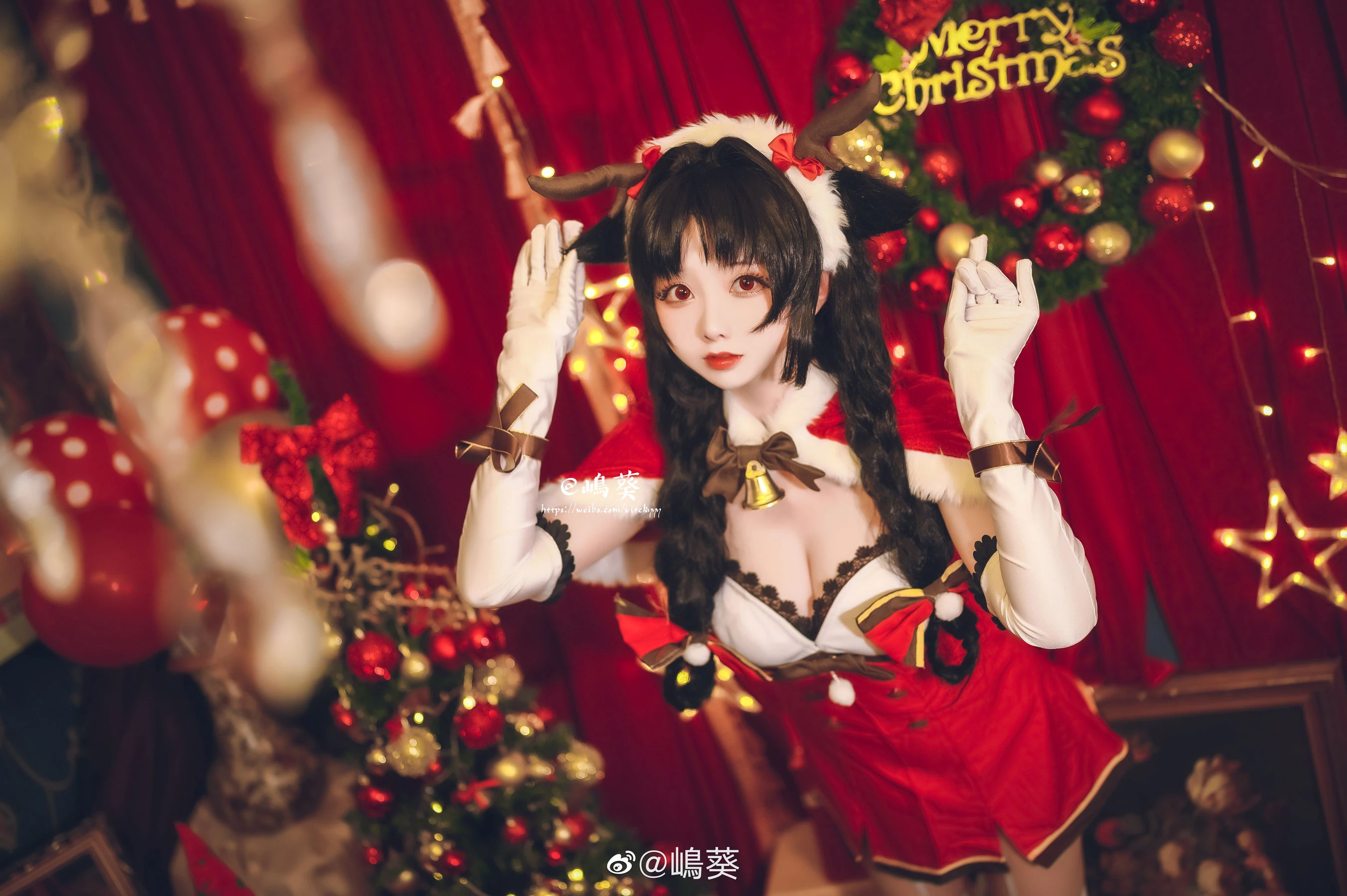 微博美女嶋葵 碧蓝航线 大潮 驯鹿与圣诞礼物 [12P]插图1