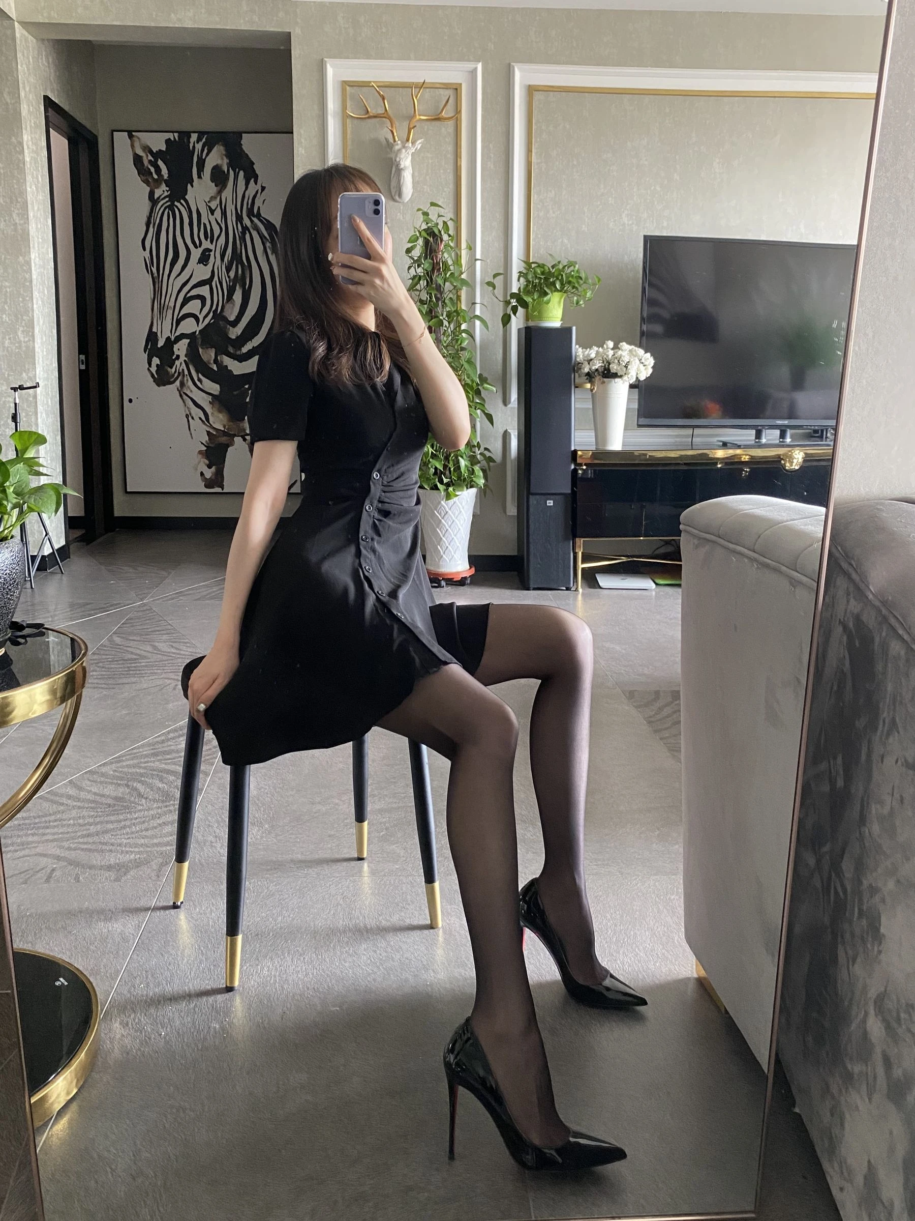 丝足博主麋鹿_Monroe 2020.08.27 黑丝梦想插图3