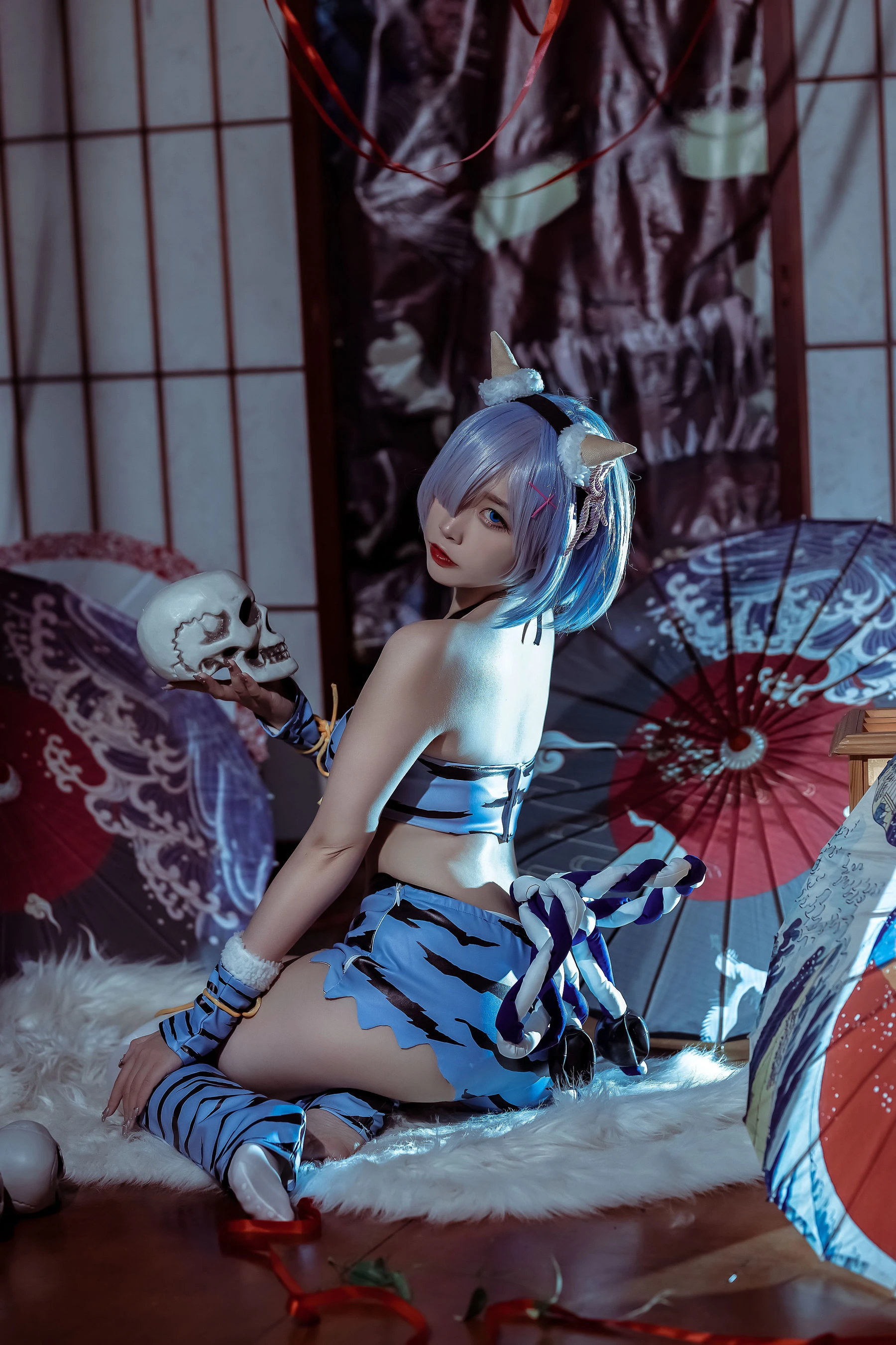人气Coser二佐Nisa – 蕾姆 夏日鬼衣插图4