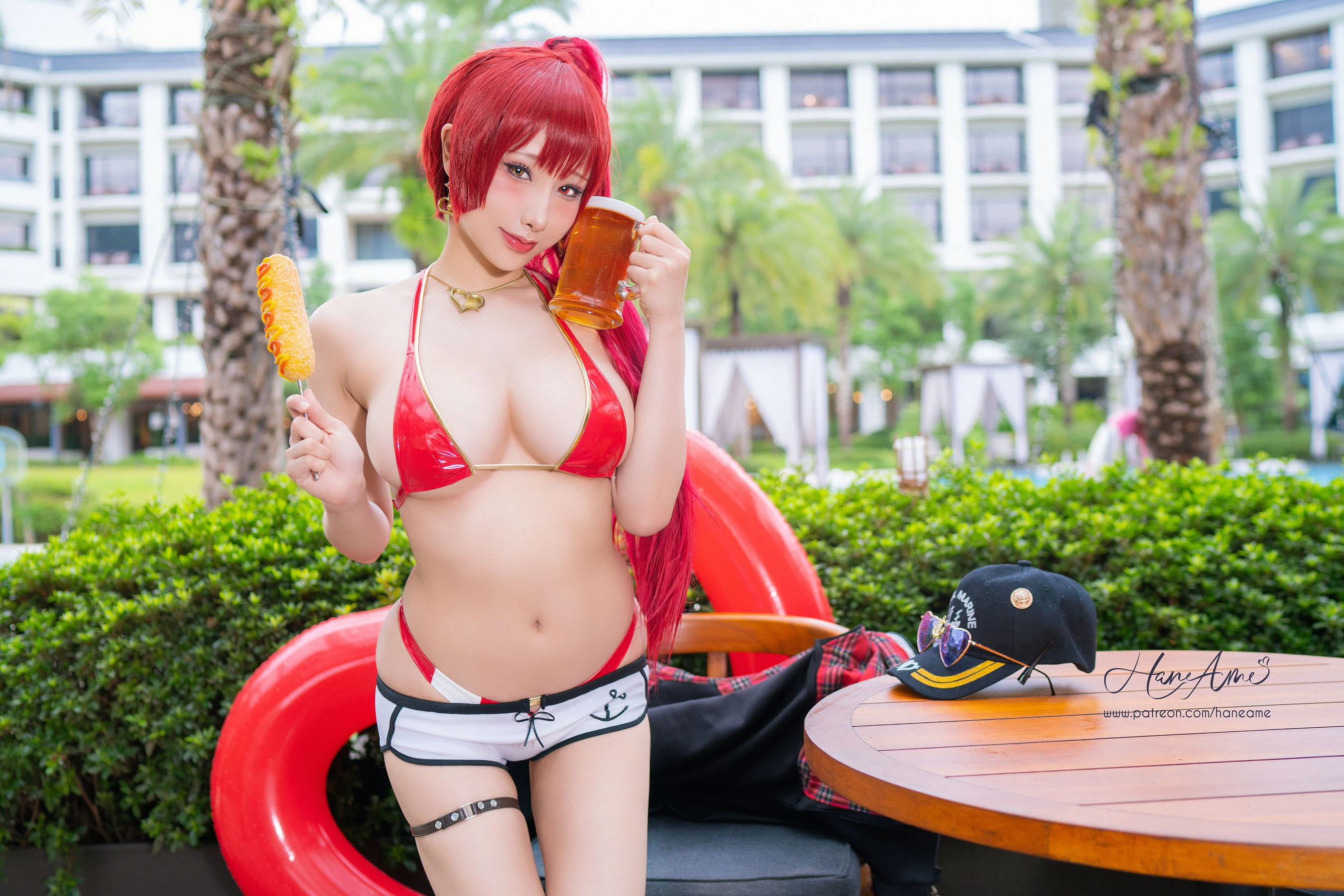 Hane Ame 雨波 – Hololive Marine 船長泳裝插图8