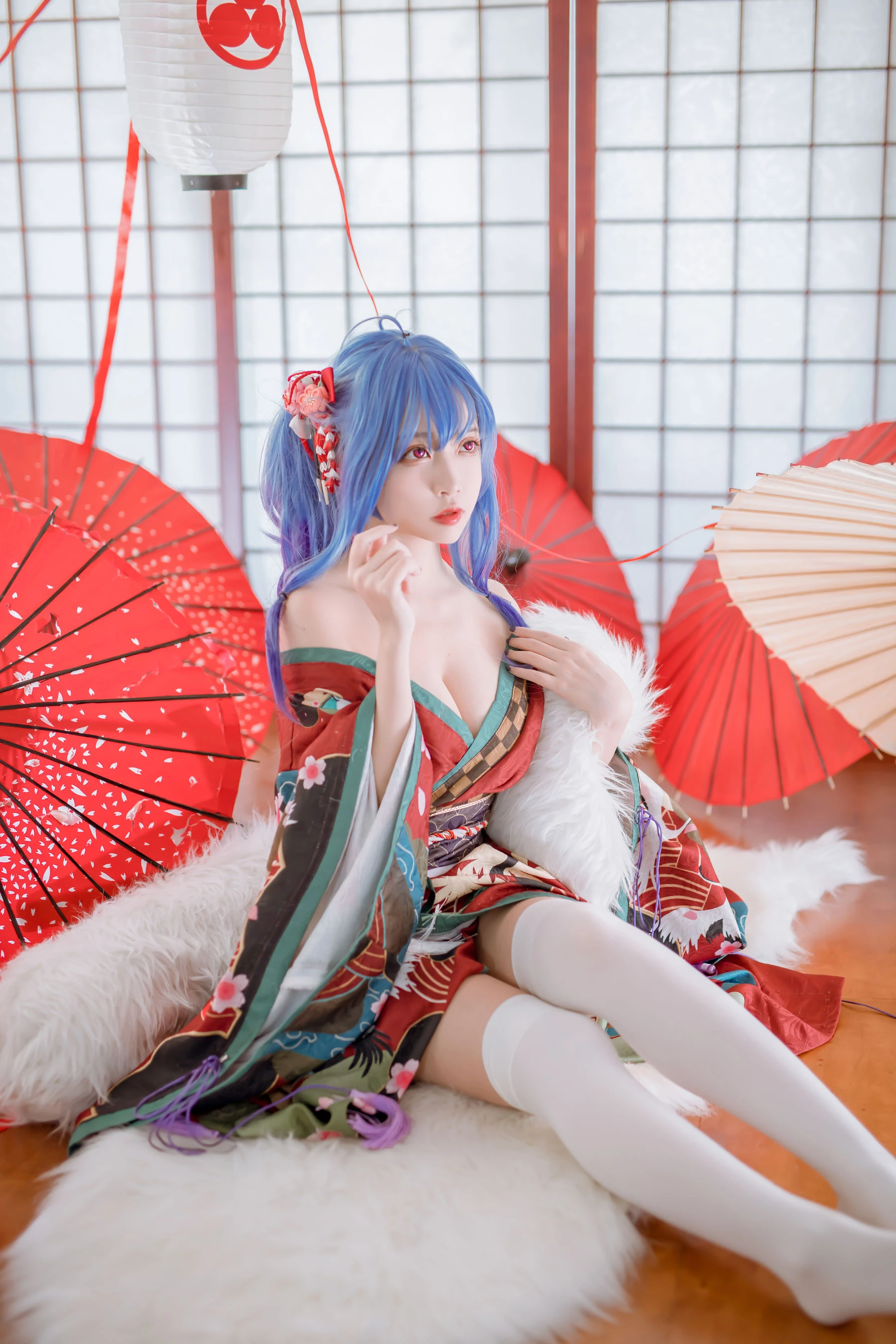 人气Coser二佐Nisa – 碧蓝 圣路易斯和服插图5