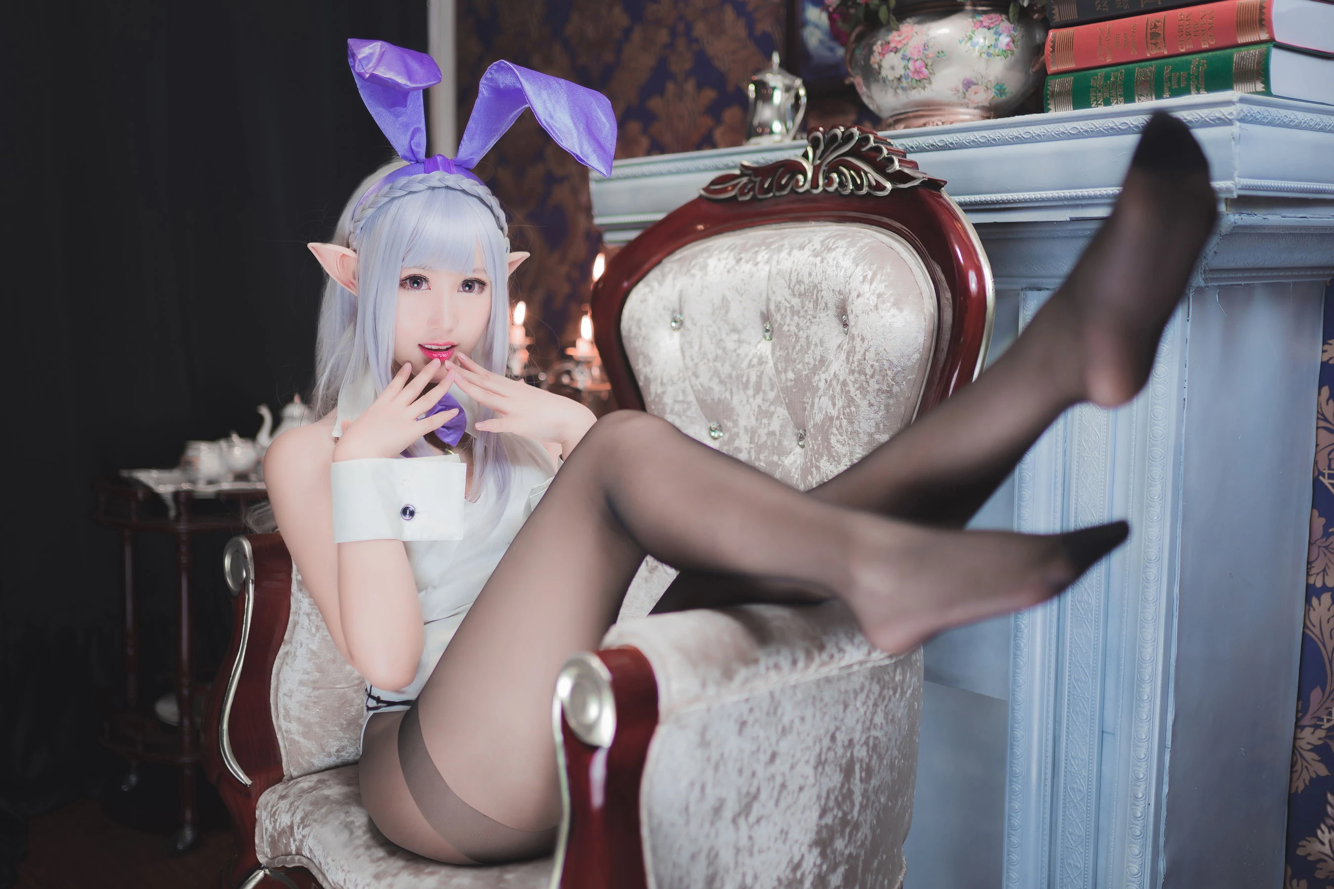 Cosplay沫小舞 – 艾米莉亚兔女郎 [18P]插图4