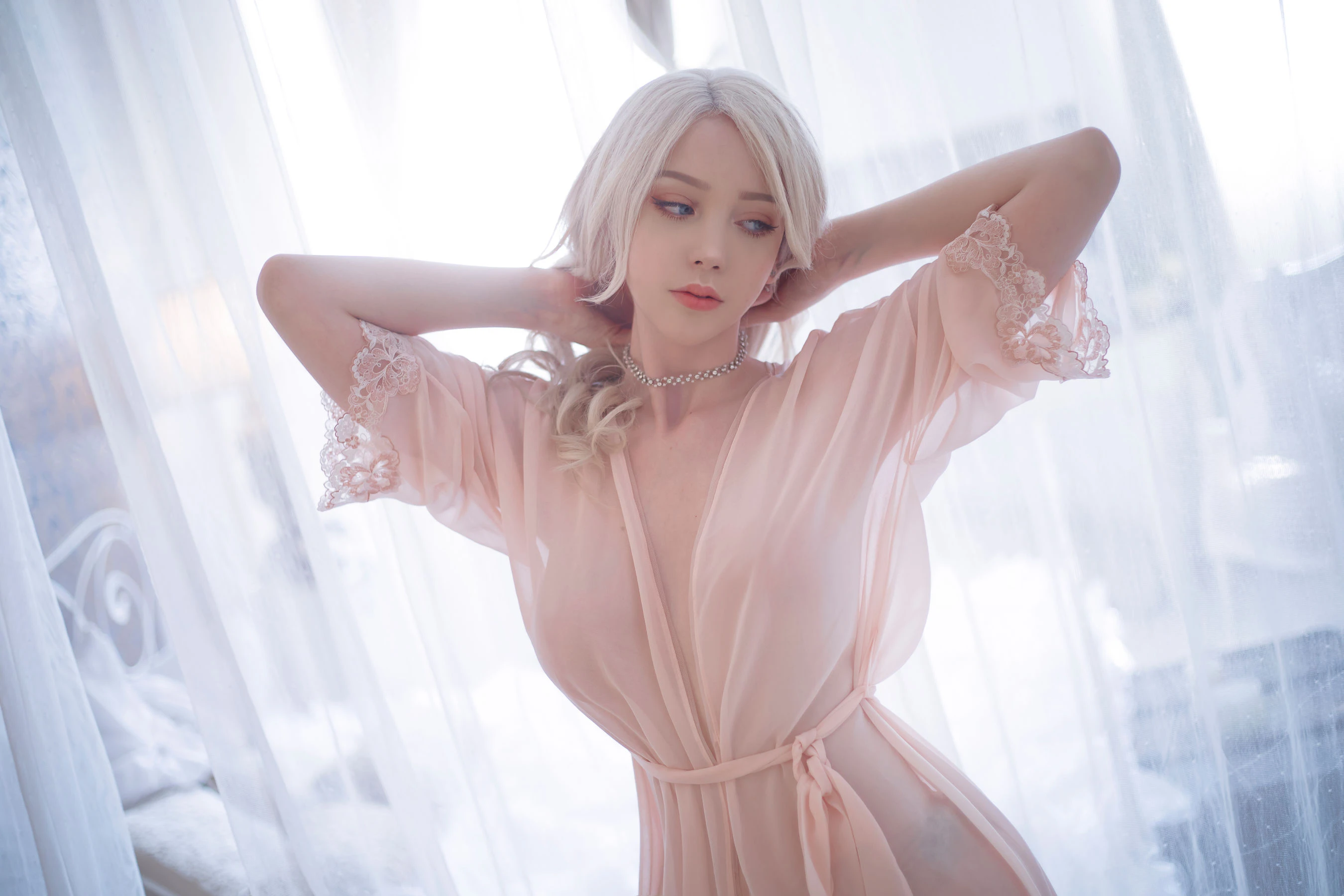 国外美女SayaTheFox – 粉色套裝 [15P]插图5