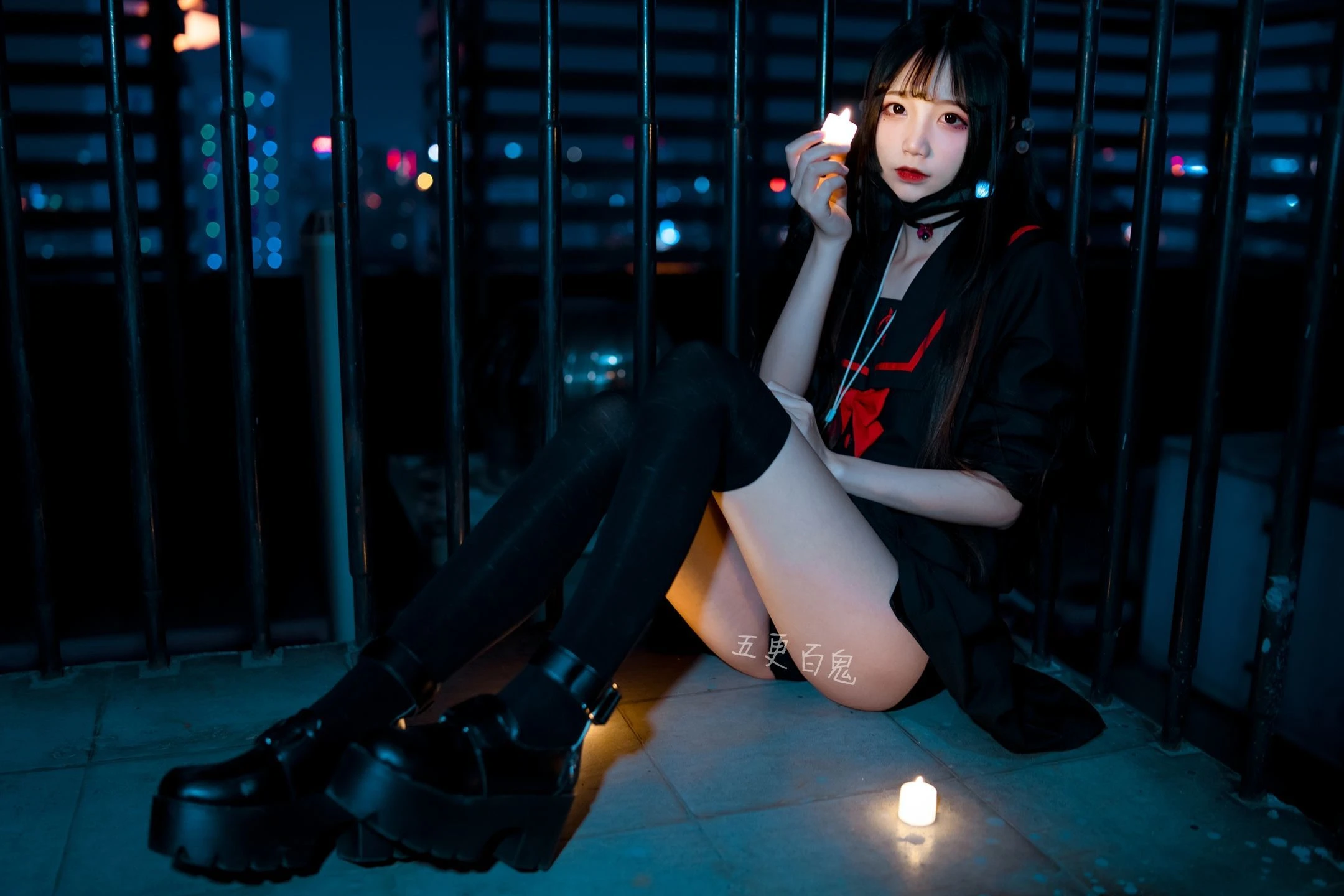 清纯少女五更百鬼 制服插图5
