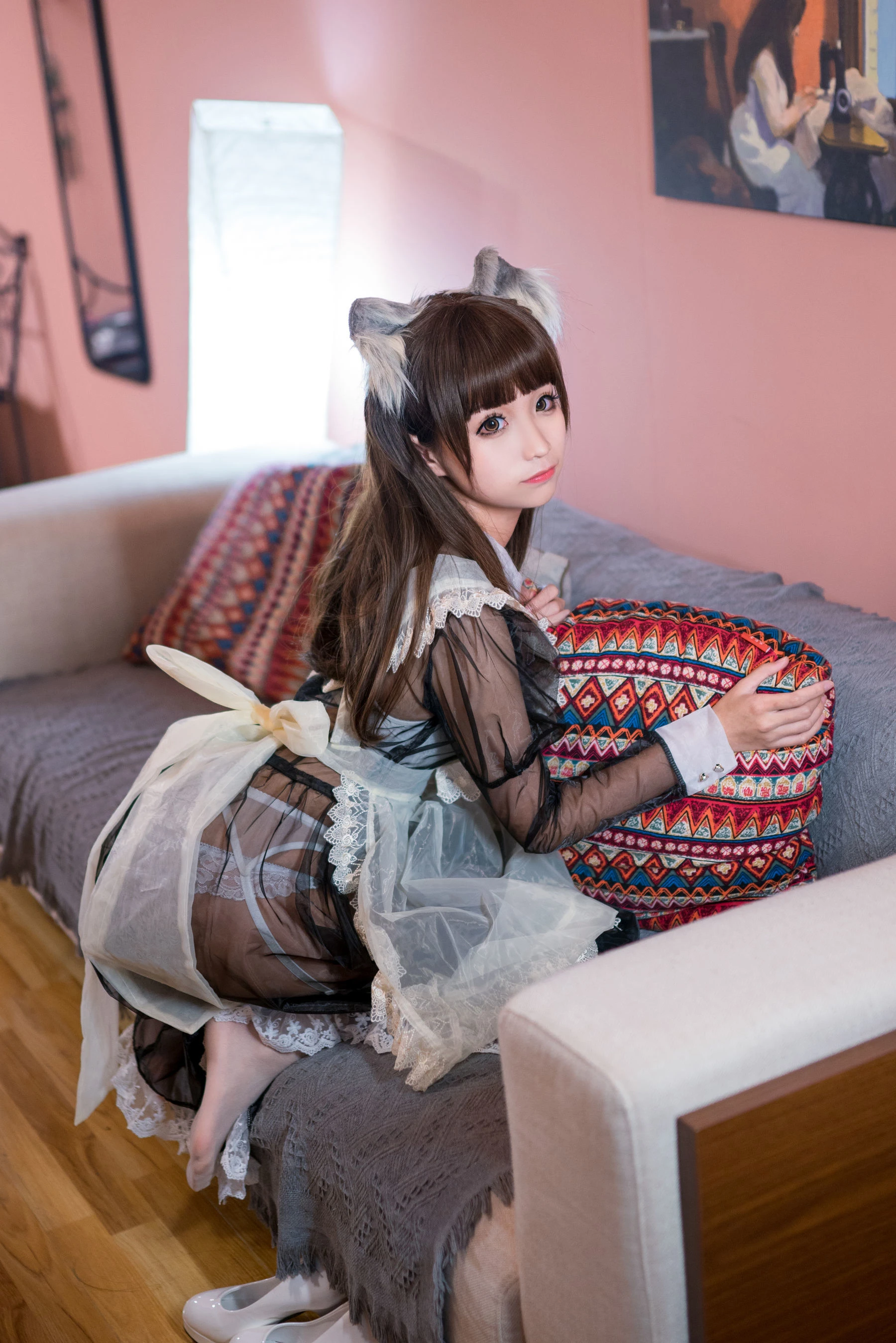 动漫博主蠢沫沫 黑透明女仆 [44P]插图3