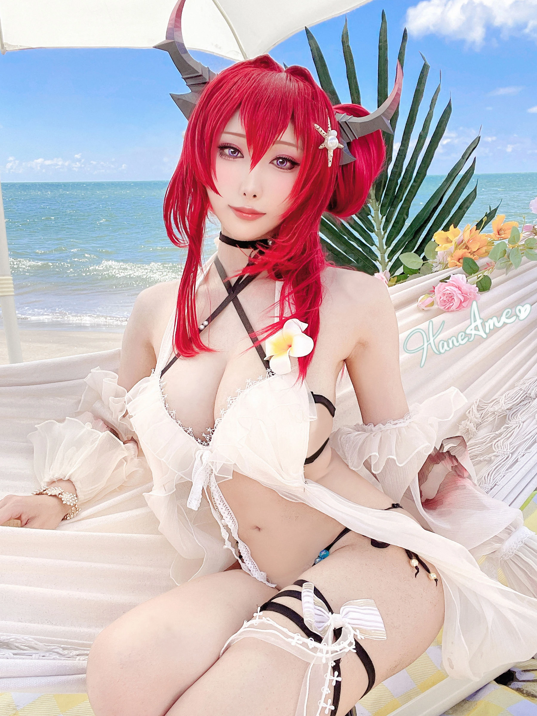 Hane Ame 雨波 – Arknights Surtr 泳裝插图3