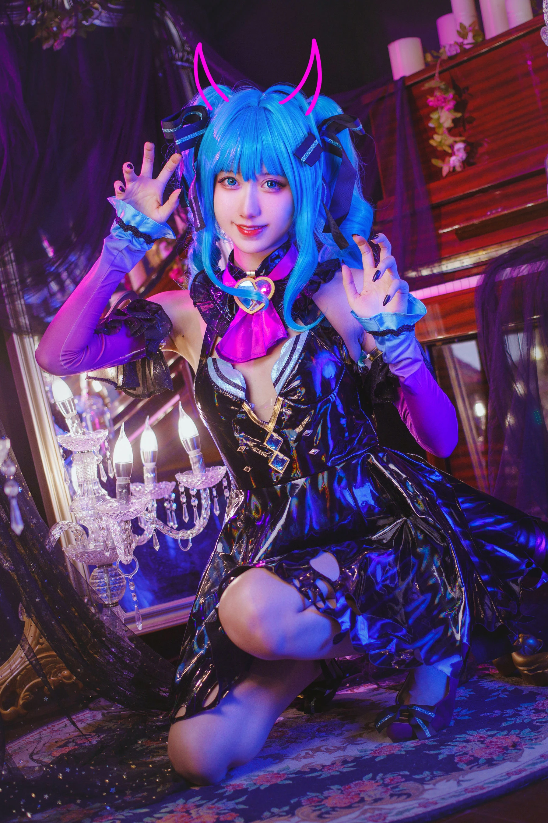 萌系小姐姐木绵绵OwO – miku小恶魔高清在线免费欣赏–微密图社-微密图社
