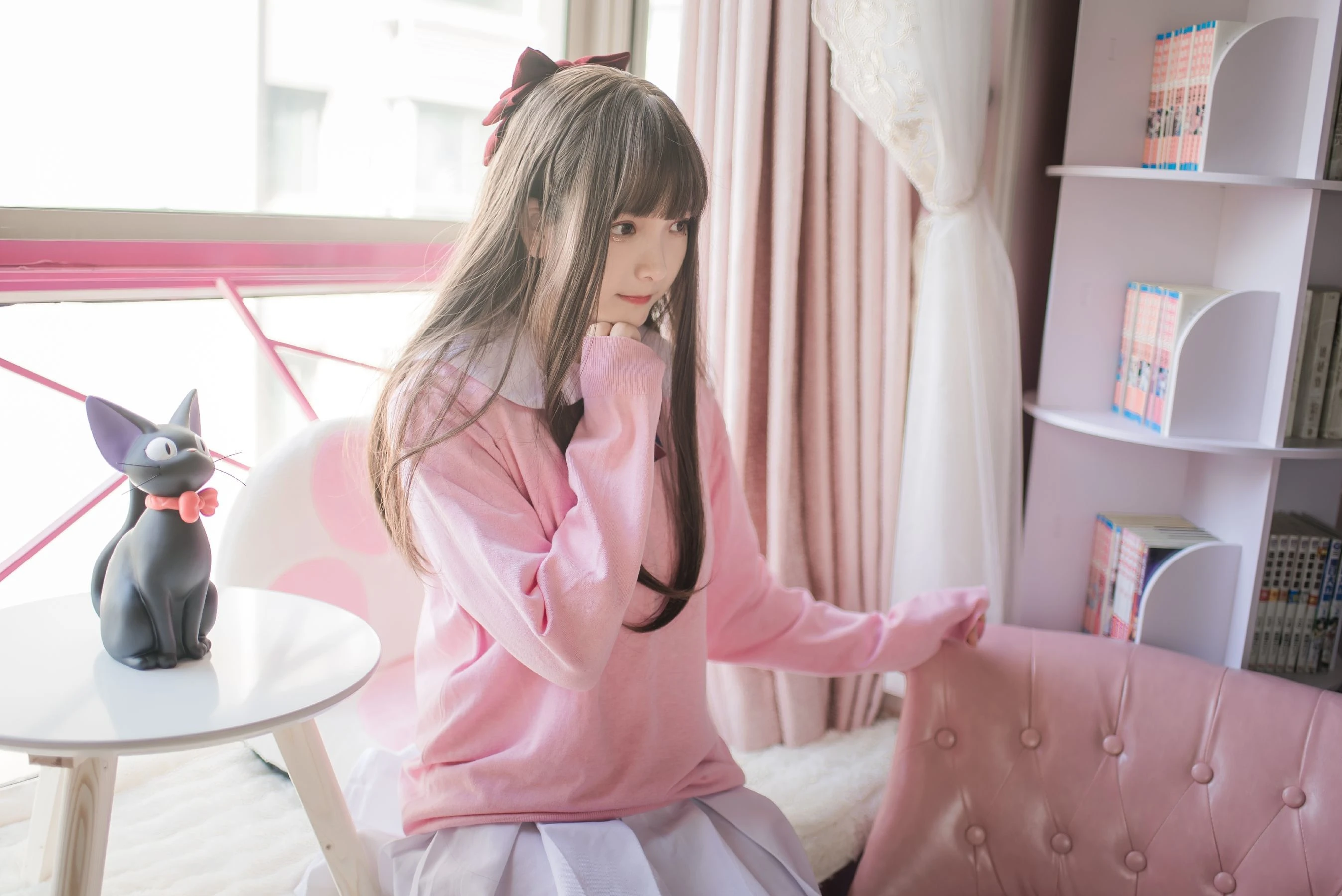 二次元美女古川kagura – 粉色JK [16P]插图3