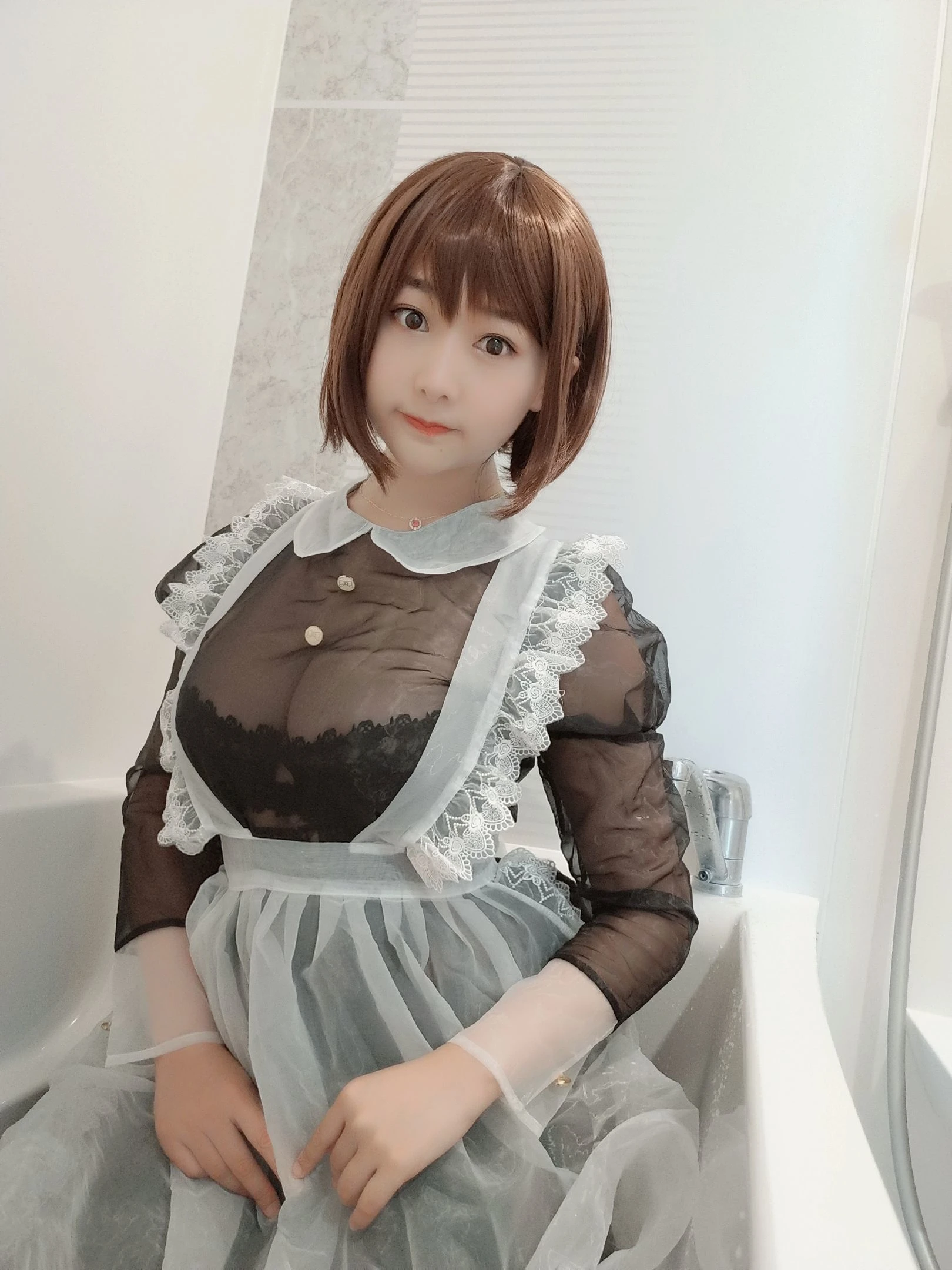 性感Coser三刀刀Miido 透明女仆插图6