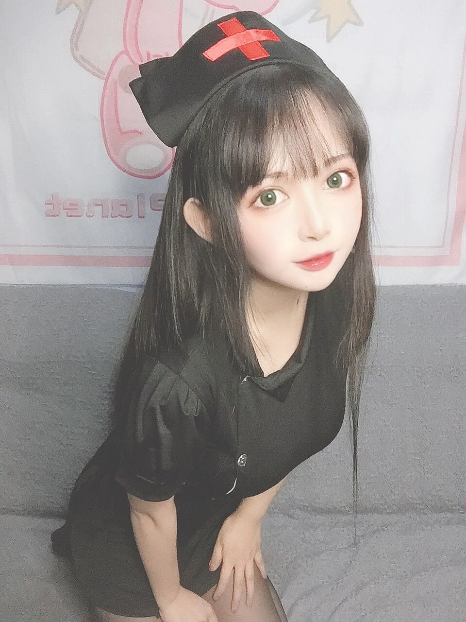 大眼萌妹黑猫猫OvO – 护士喵插图6