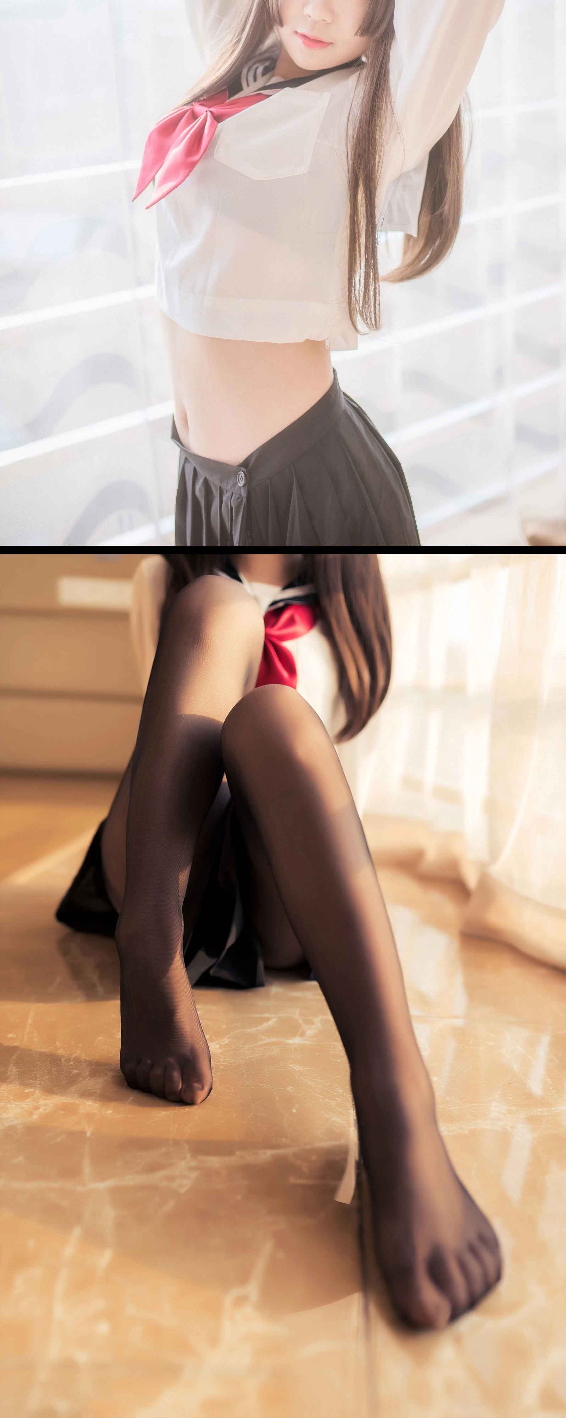 白金Saki – 半透明水手服 [36P]插图2