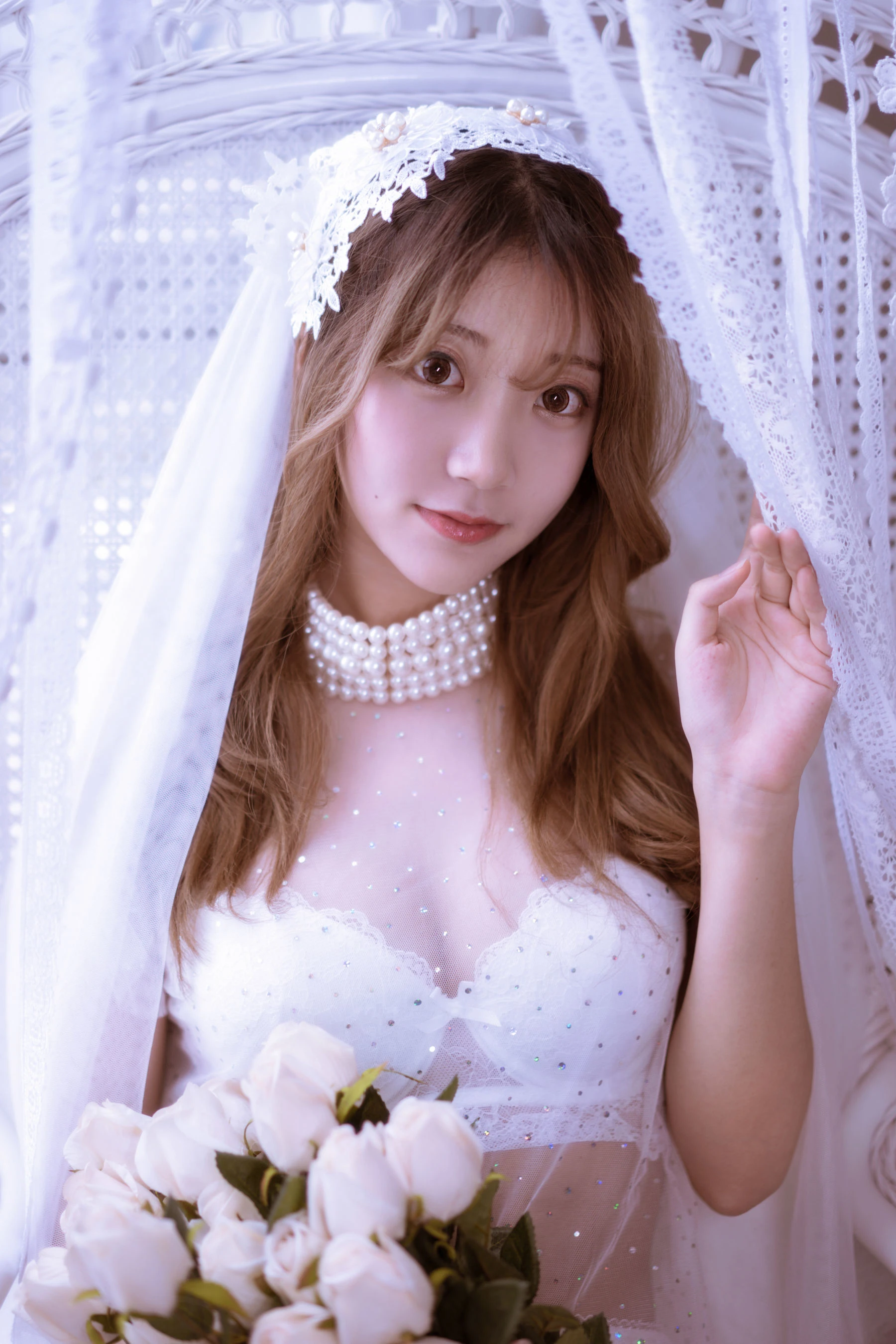 [萝莉COS] 黑川 – 年上彼女 婚纱+毛衣 [39P]插图2