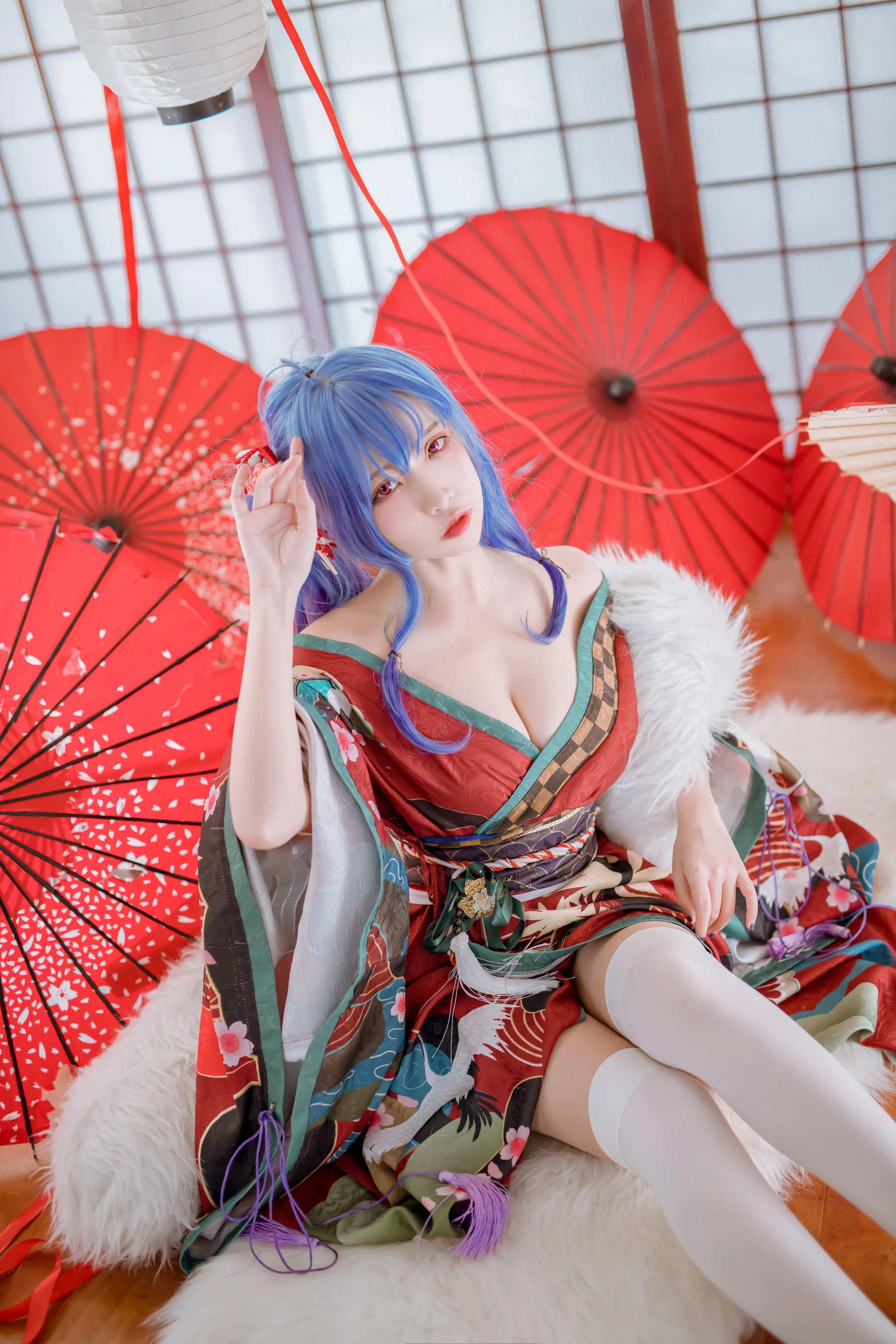 人气Coser二佐Nisa – 碧蓝 圣路易斯和服插图3