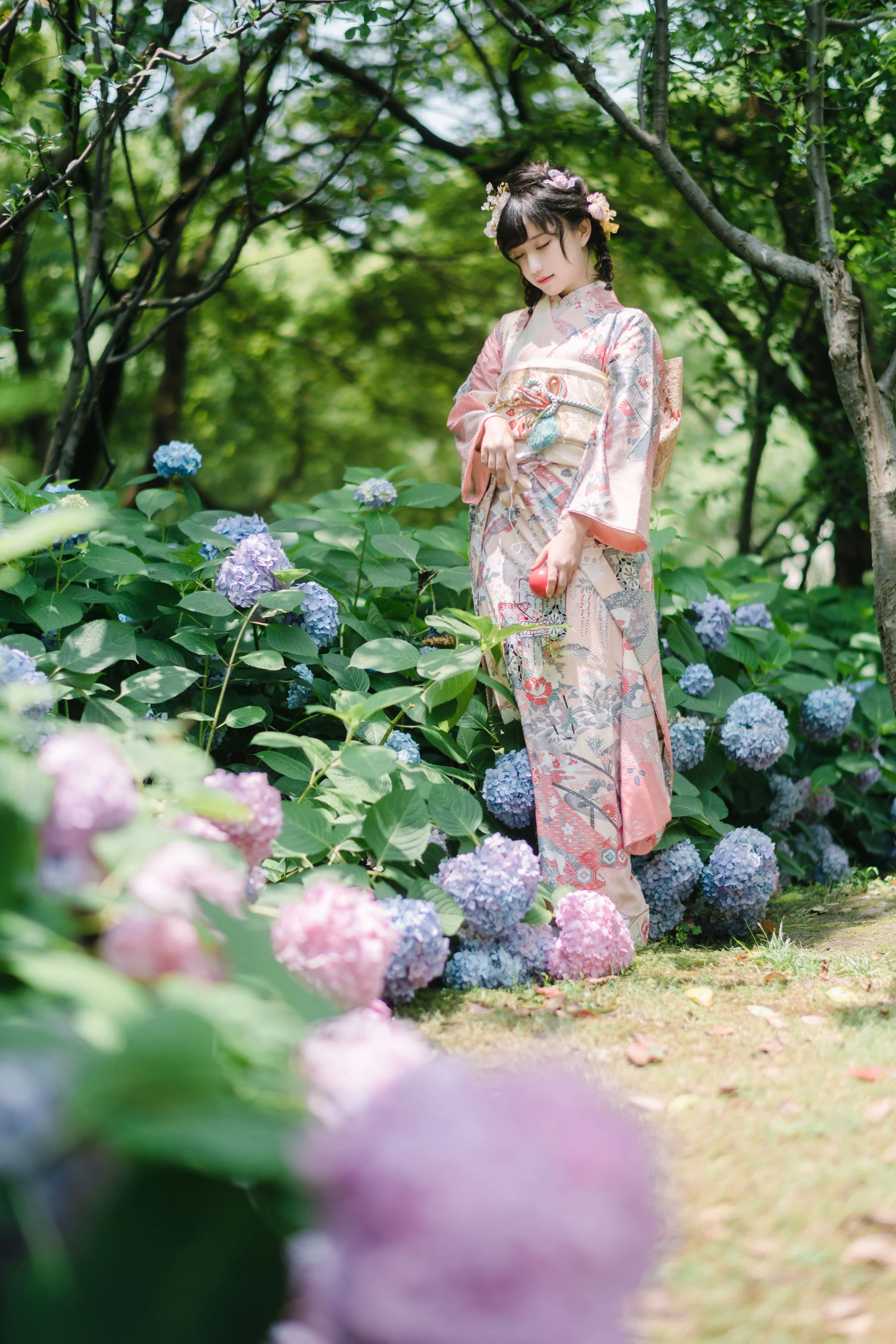花柒Hana – 绣球花和服插图6