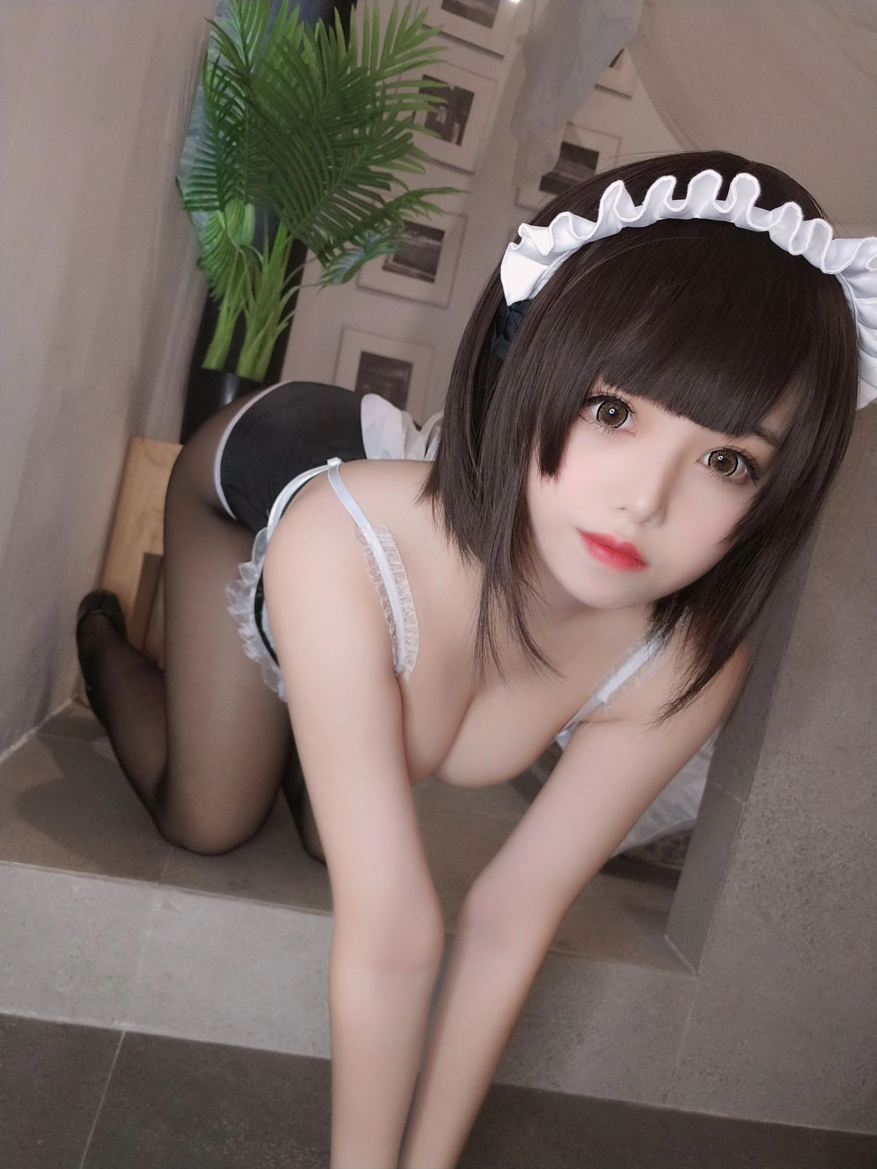 萌系小姐姐蜜汁猫裘 – 女仆 [42P]插图3