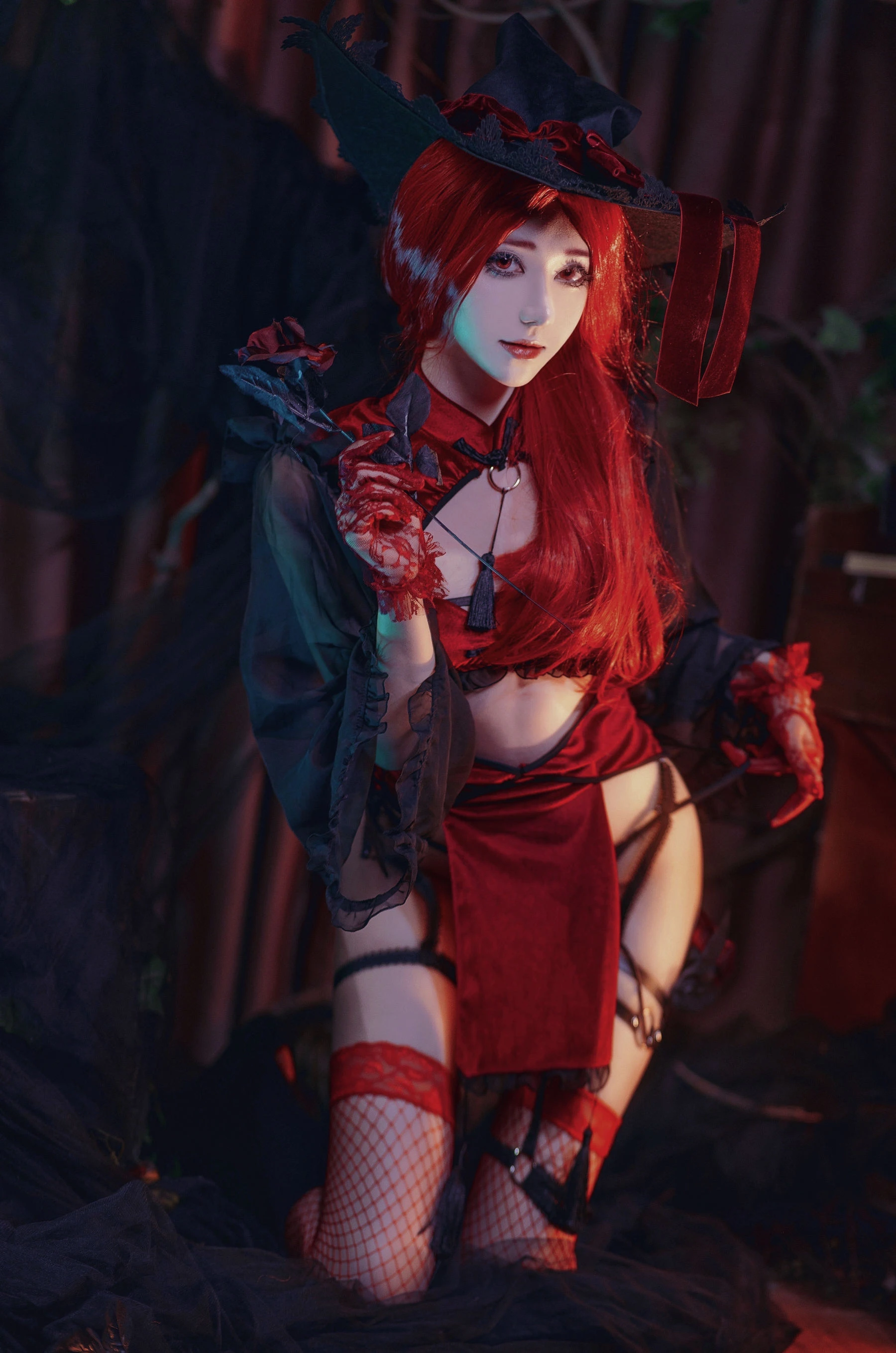 动漫博主南桃Momoko – 红女巫插图1