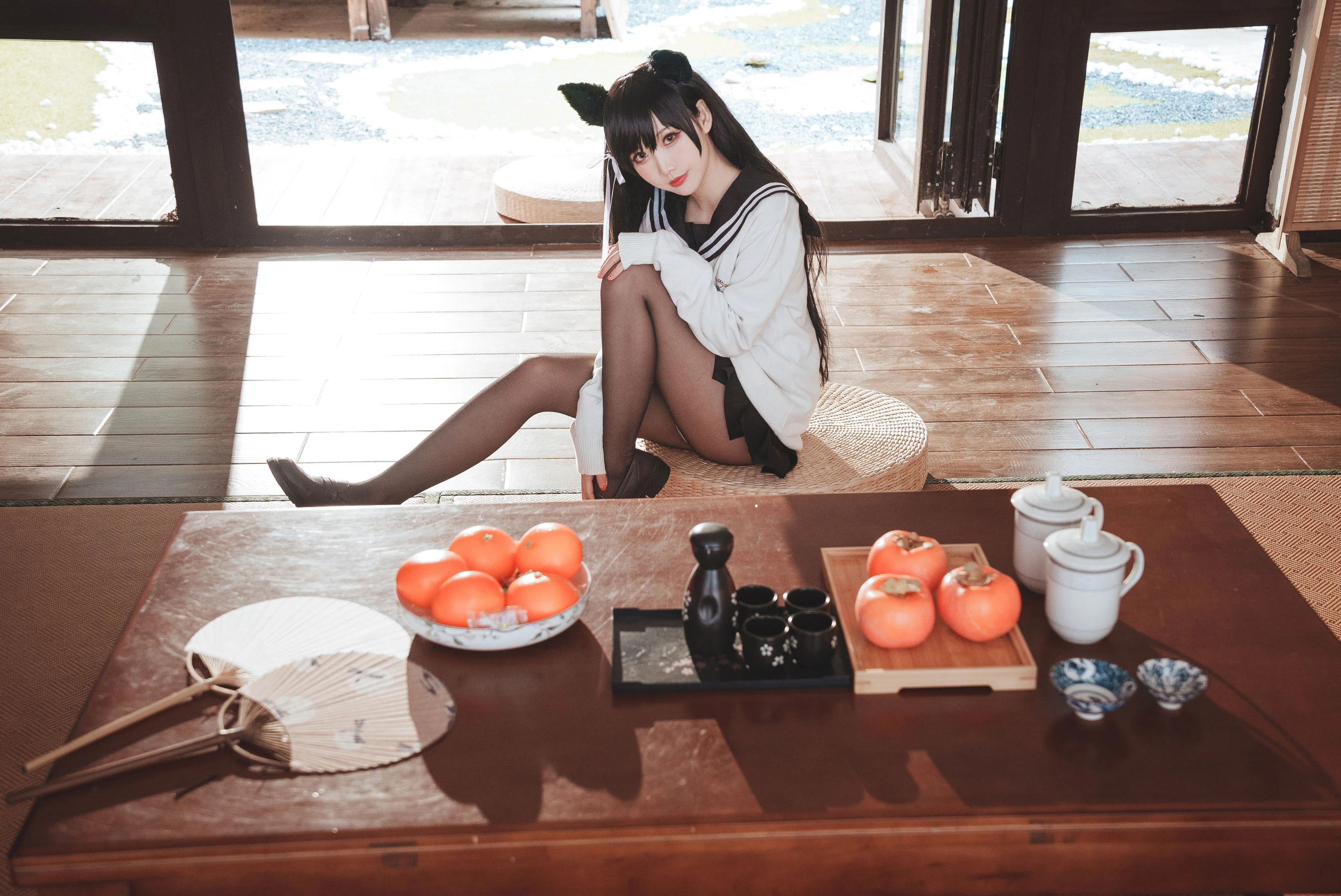 可爱人气Coser面饼仙儿 – 爱宕JK2插图1