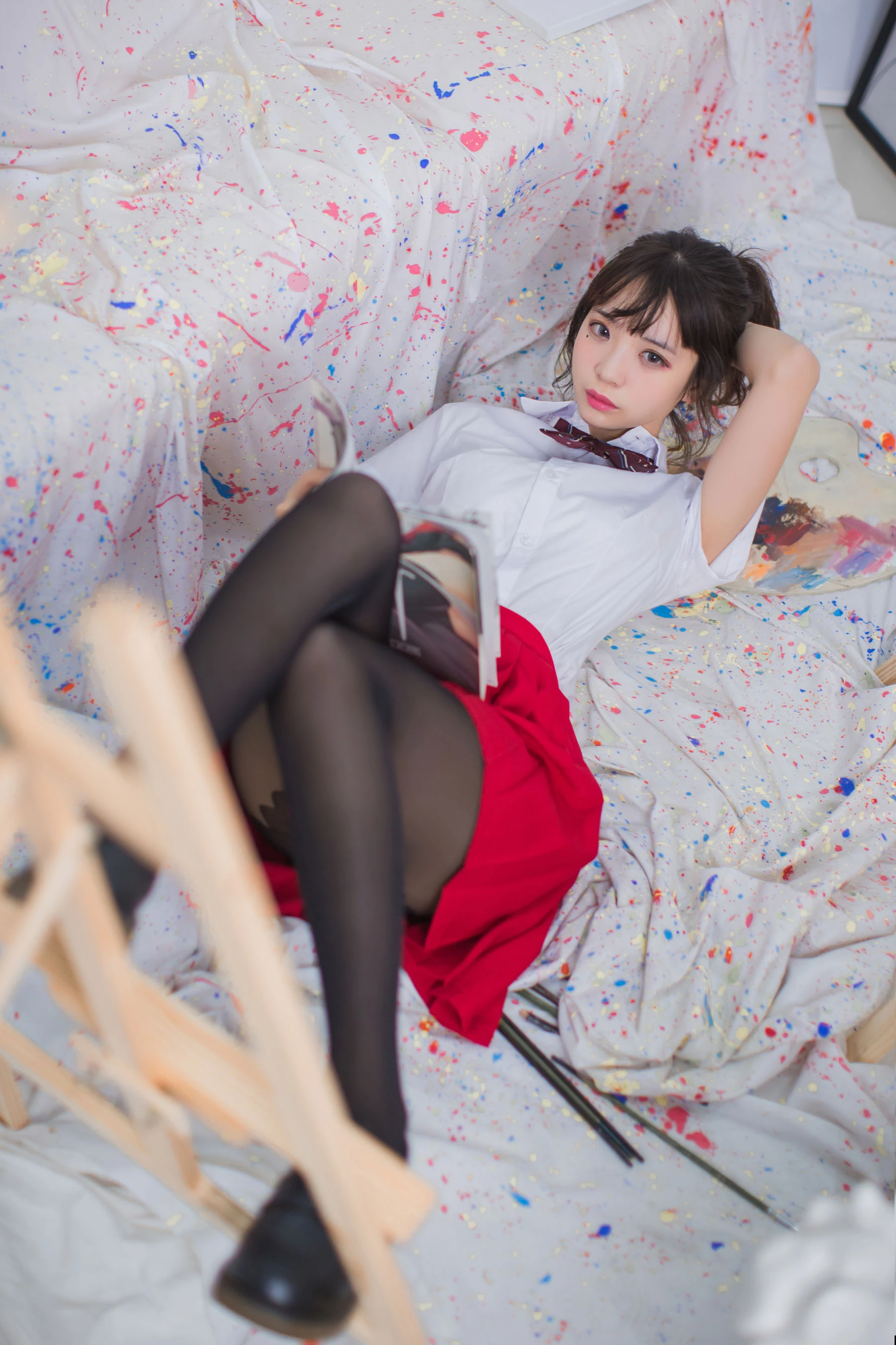 疯猫ss 画室JK少女插图6