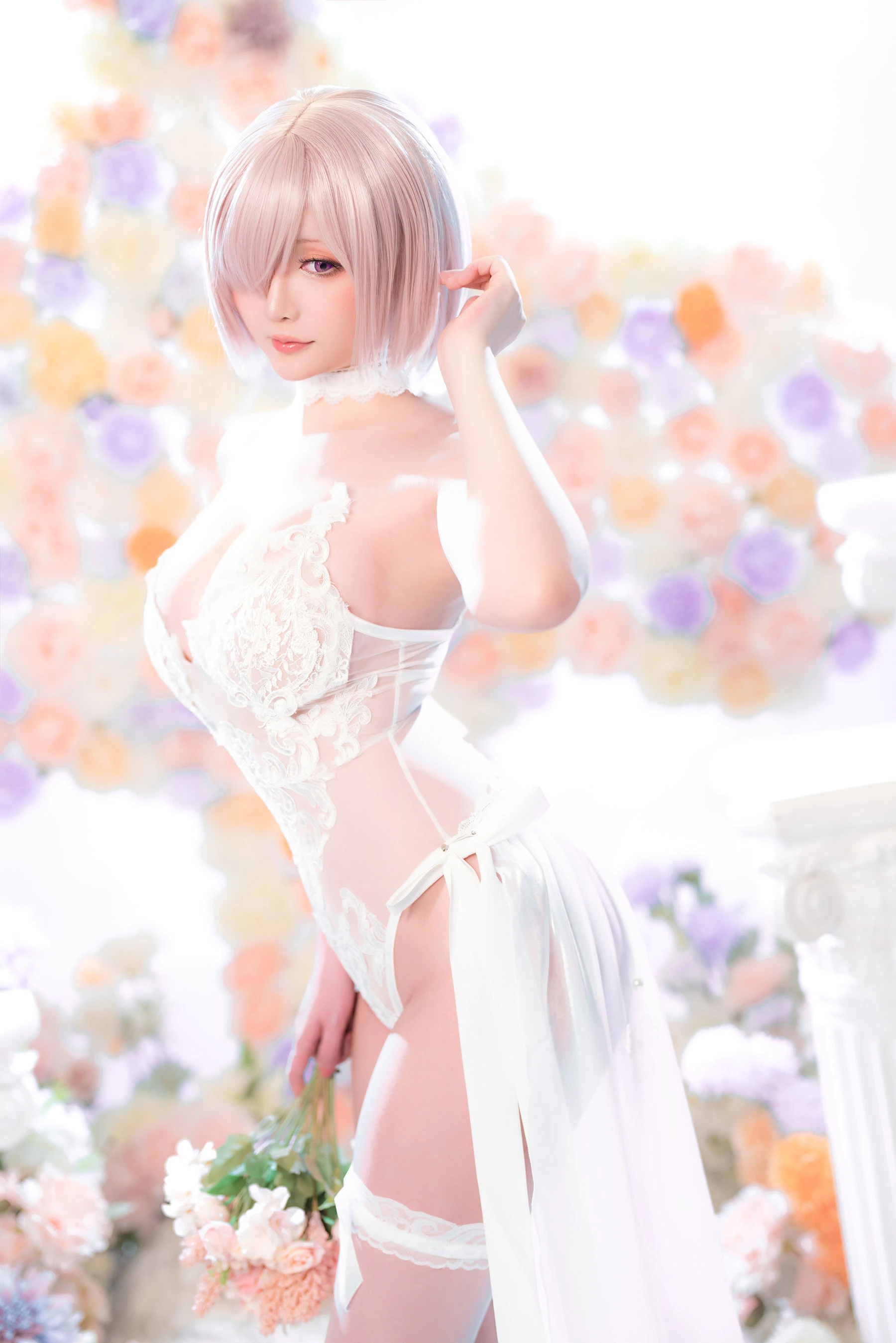 Coser小姐姐星之迟迟 – 玛修同人婚纱 [78P]插图4