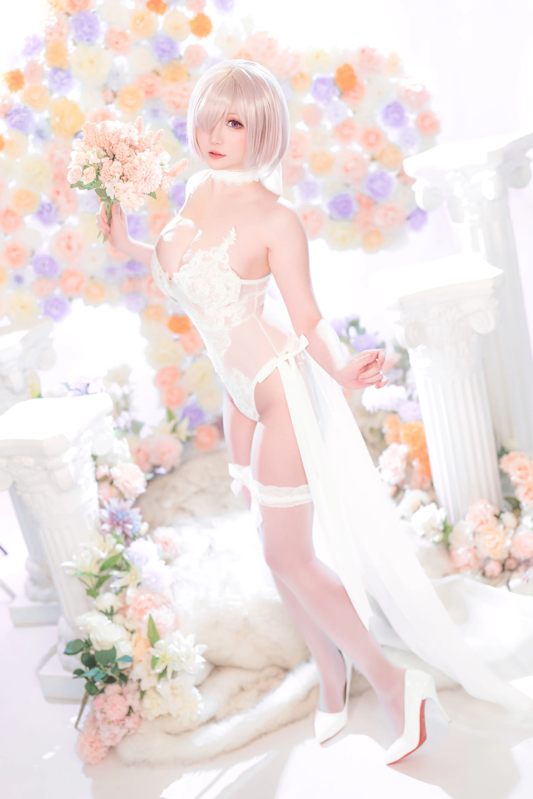 Coser小姐姐星之迟迟 – 玛修同人婚纱 [78P]插图2