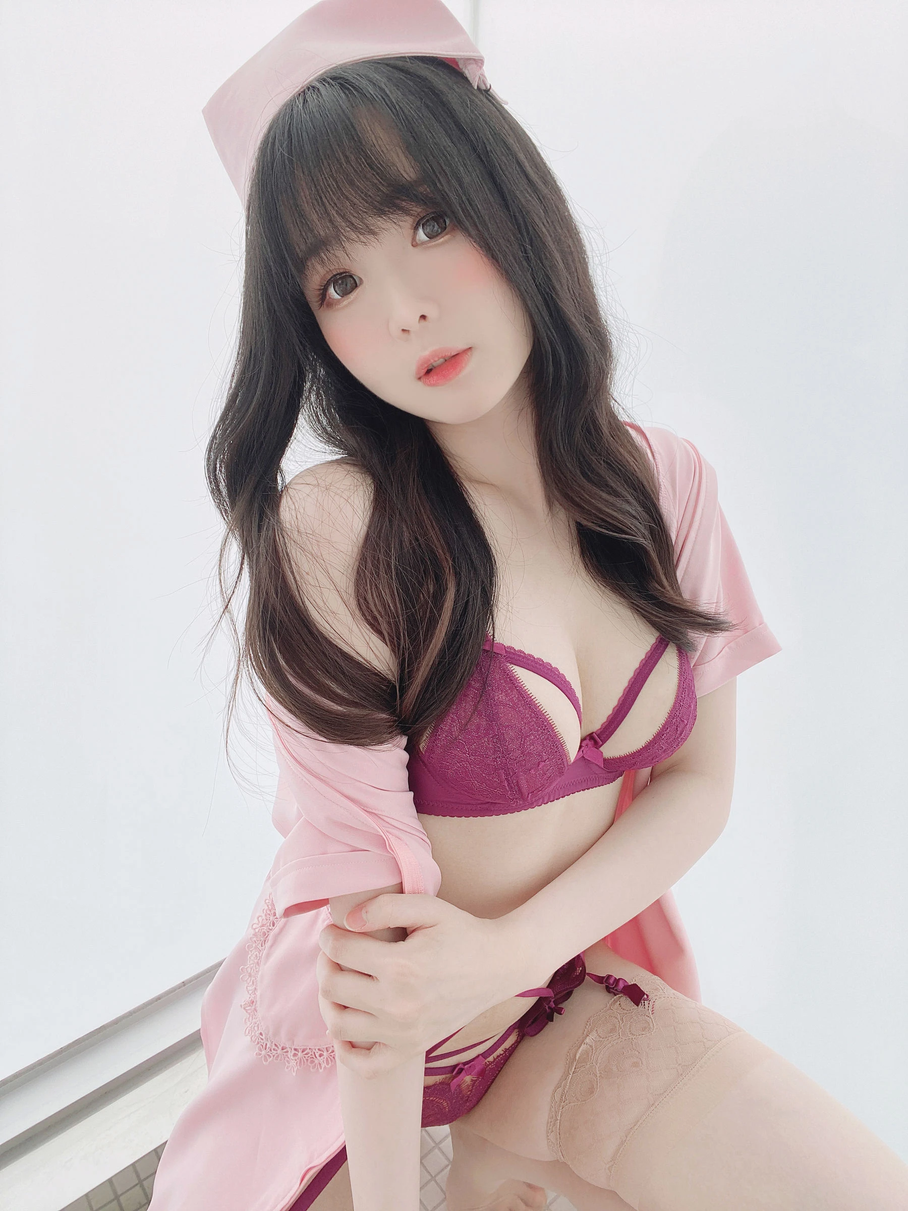 微博妹纸霜月shimo – ピンクナース__插图2