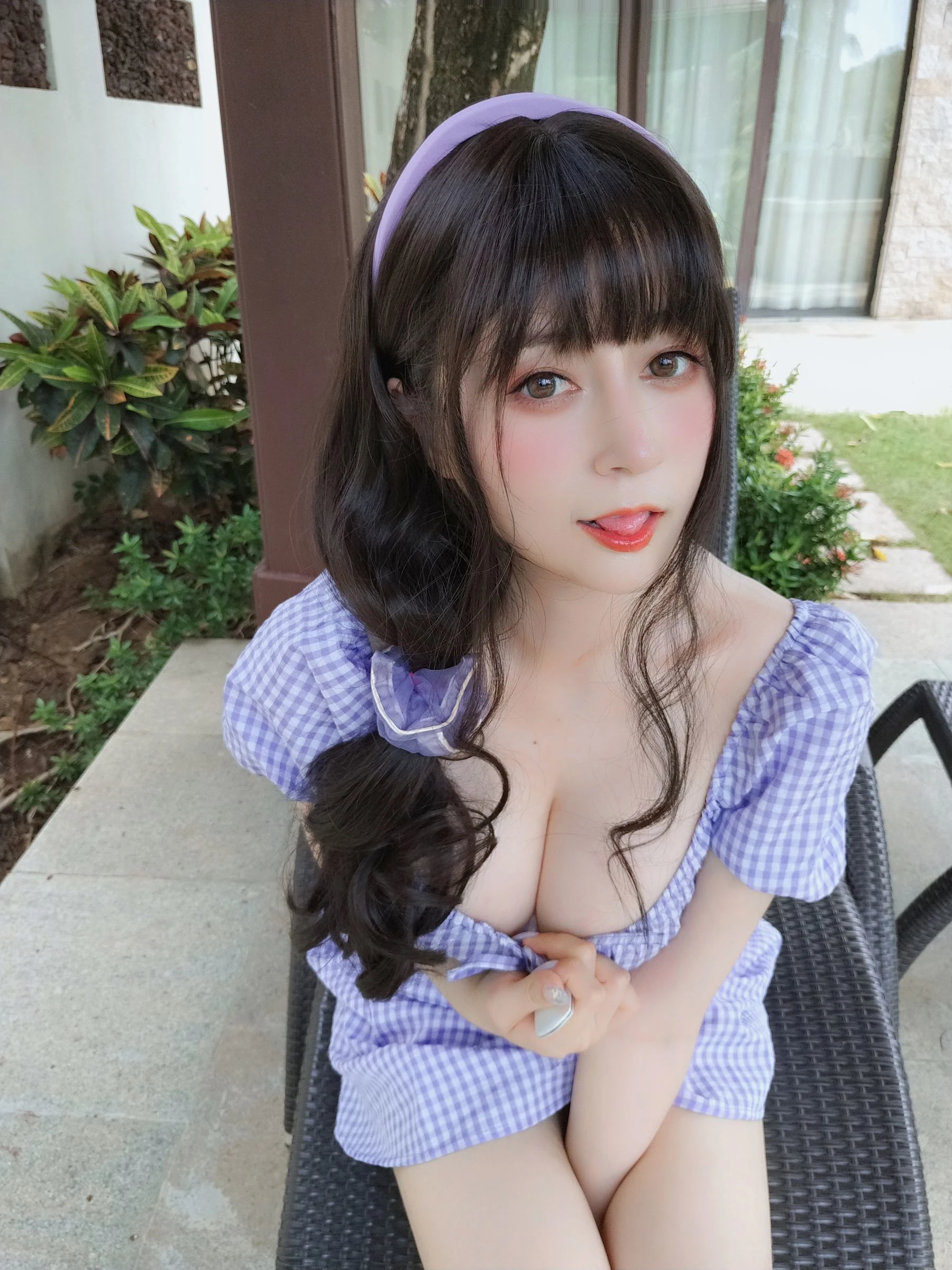 Coser小姐姐白银 – 夏日的格子连衣裙高清在线免费欣赏–微密图社-微密图社