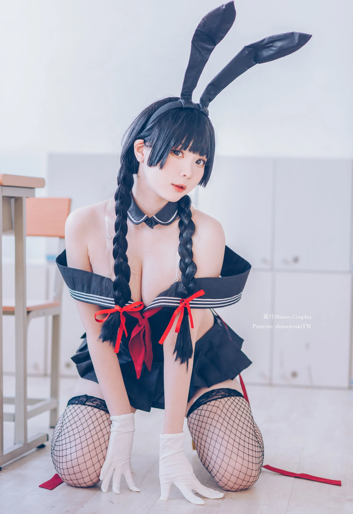 微博妹纸霜月shimo – 卯月桃子 水手服兔女郎插图1