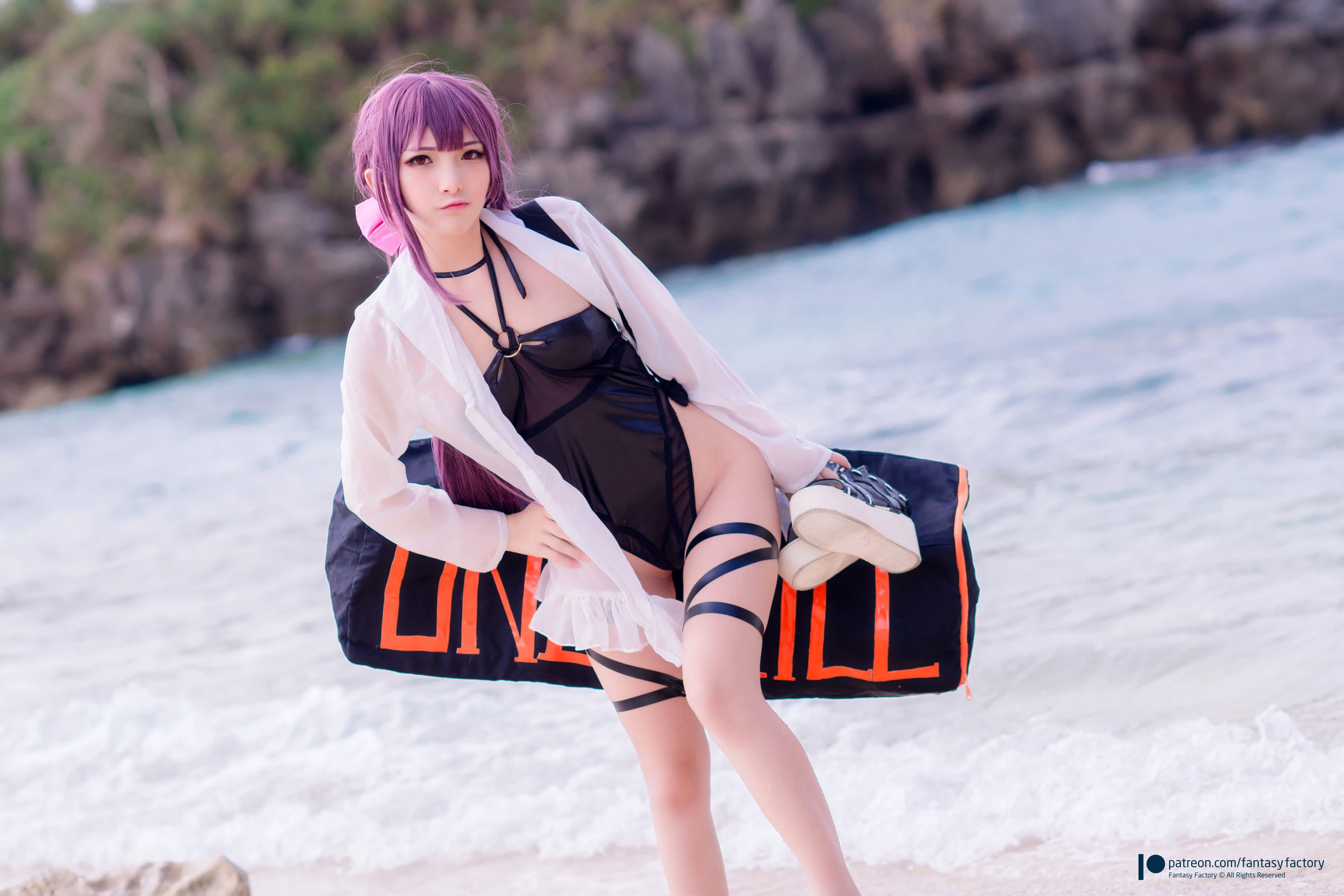 [Fantasy Factory] 小丁Cosplay – 海滩风情高清在线免费欣赏–微密图社-微密图社