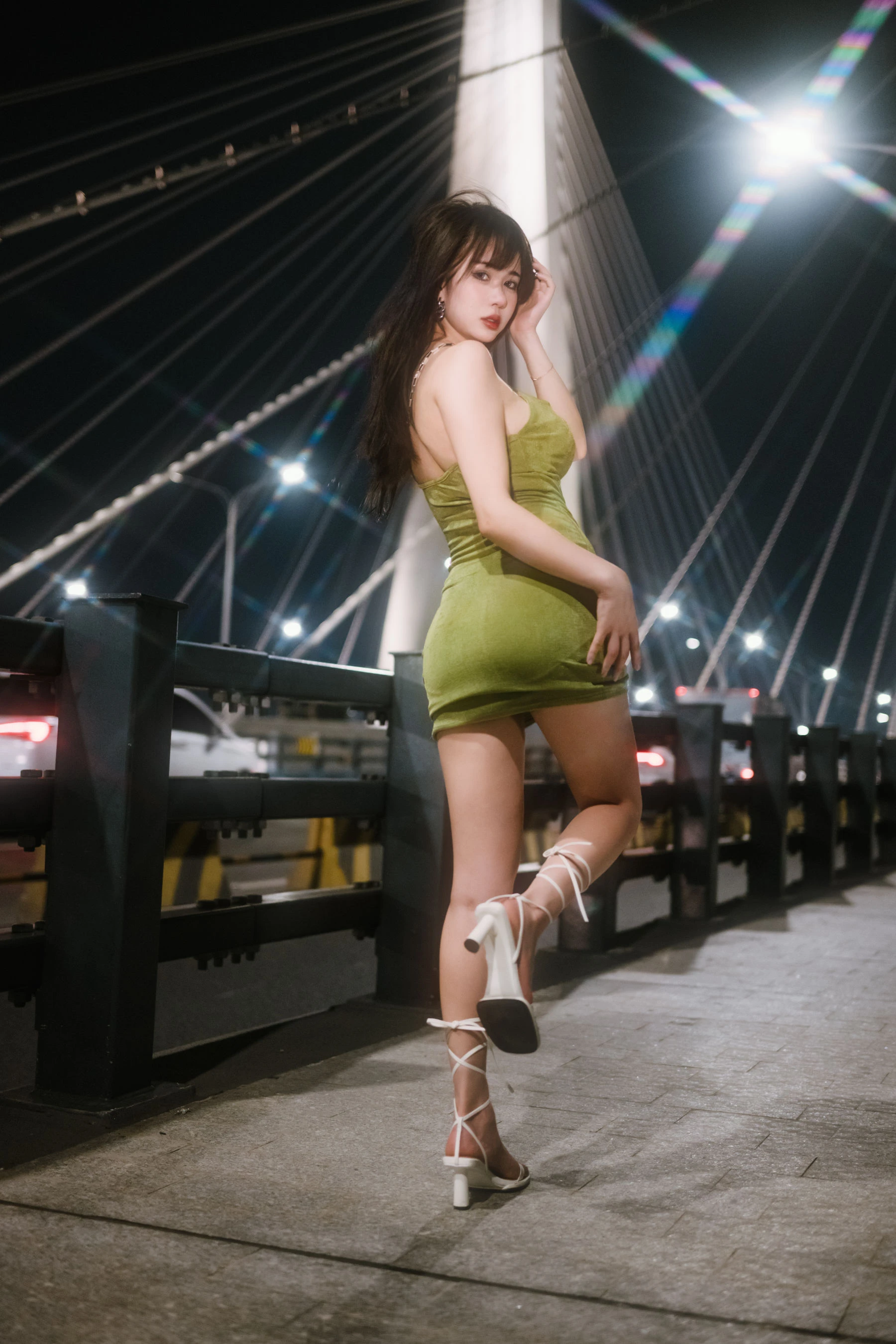 Tina很妖孽呀 – 绿色连衣裙高清在线免费欣赏–微密图社-微密图社