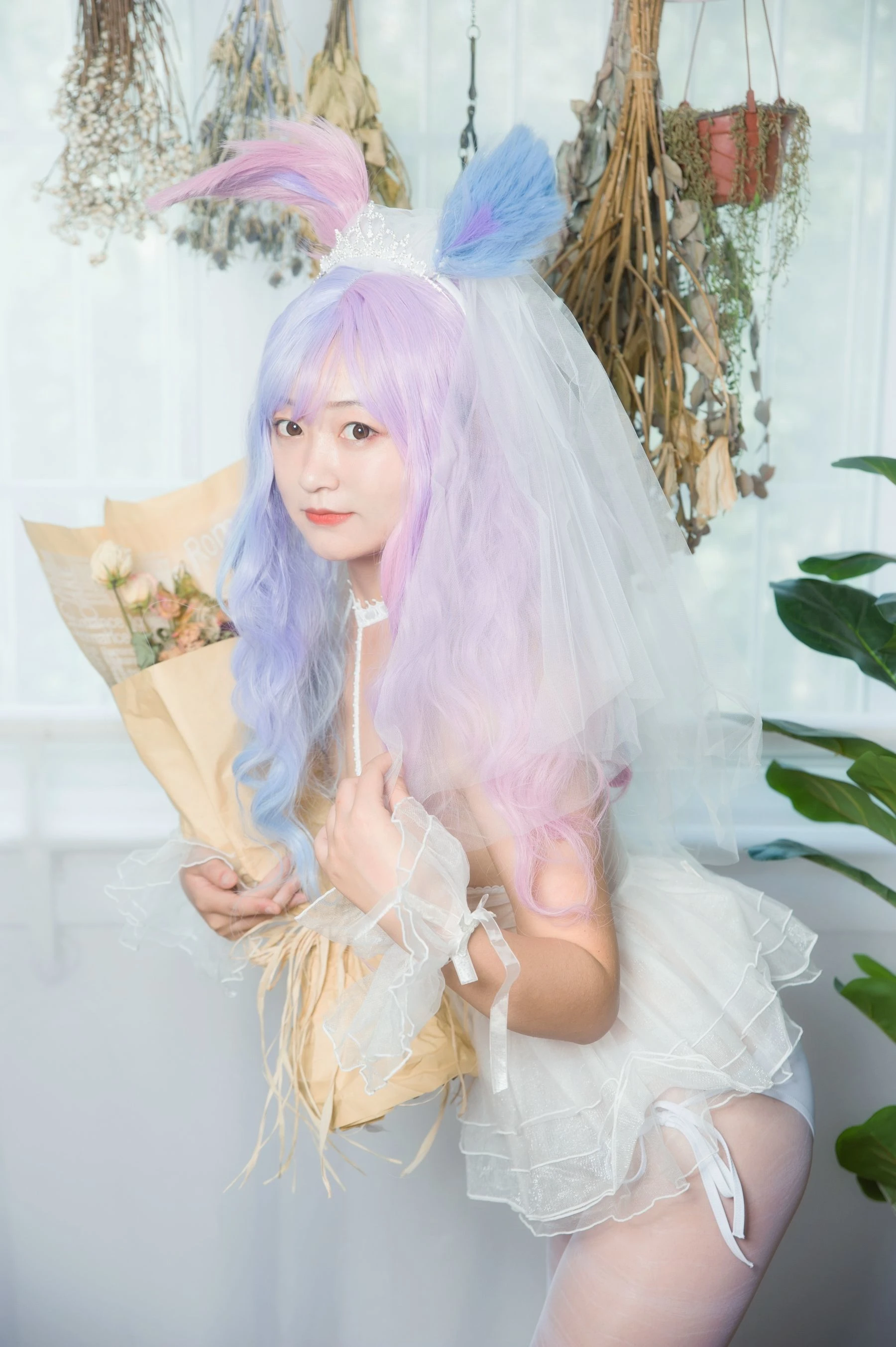 动漫博主大碗排面 婚纱兔白丝婚纱插图7