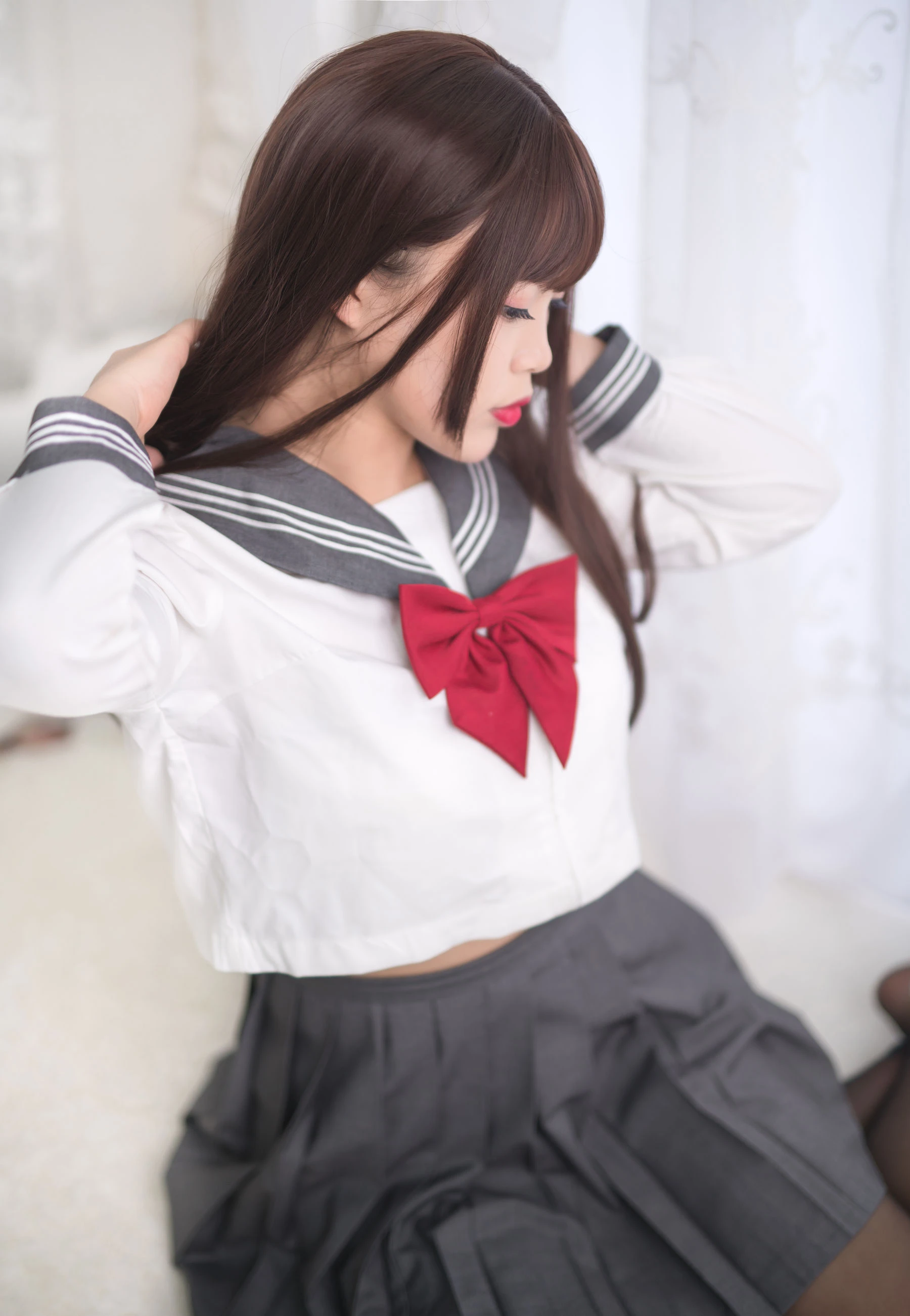 萌系小姐姐-白烨- – 黑丝制服少女插图6