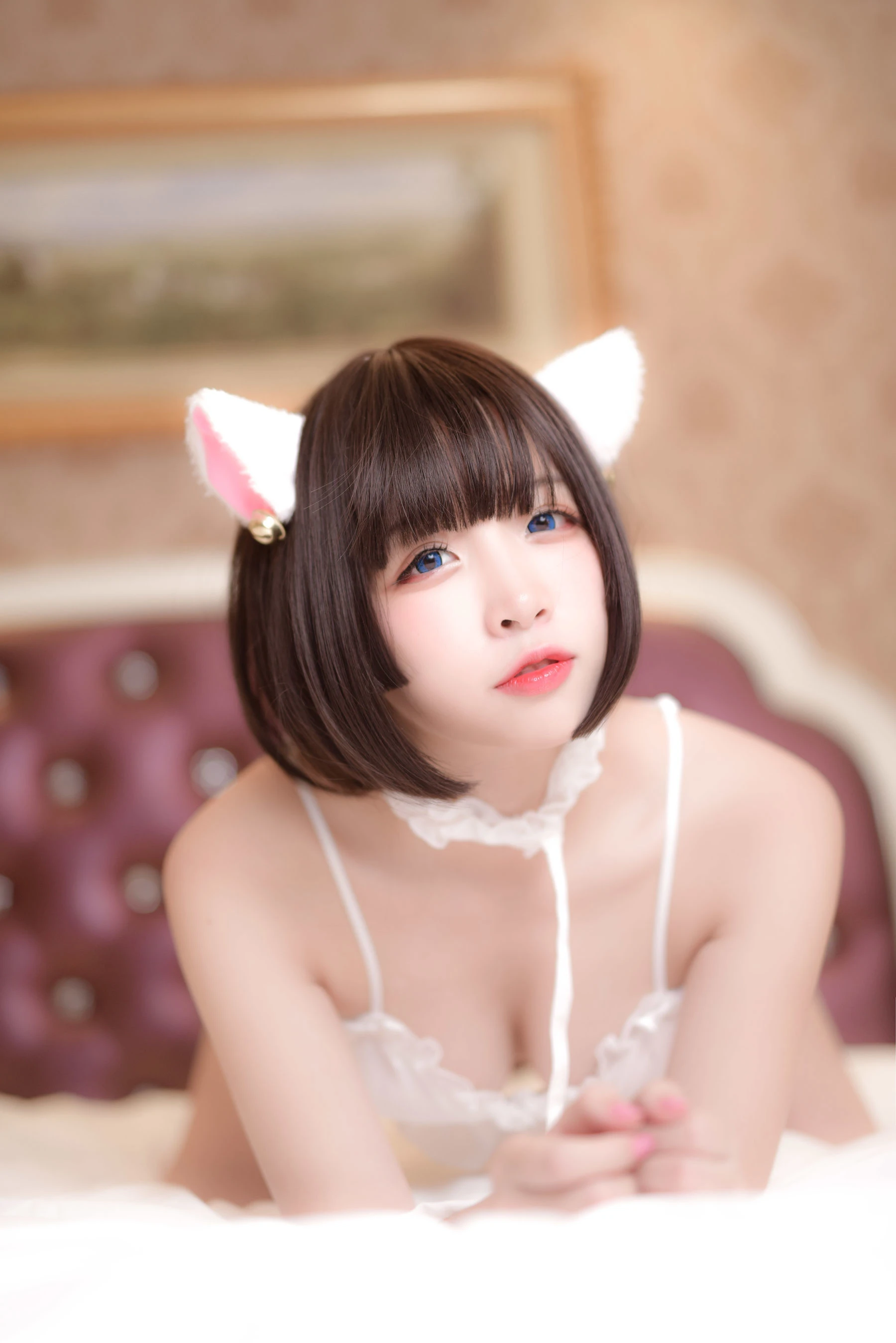 人气Coser二佐Nisa – 雪纺睡衣插图6