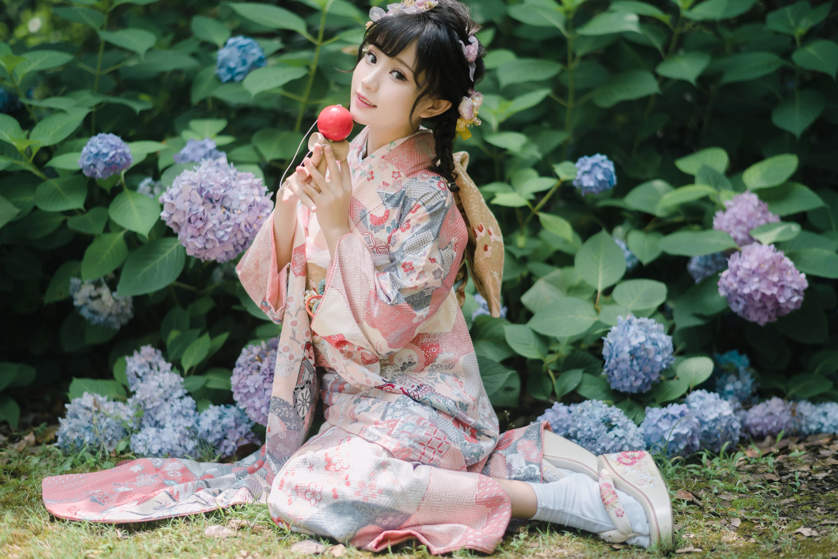 花柒Hana – 绣球花和服插图4