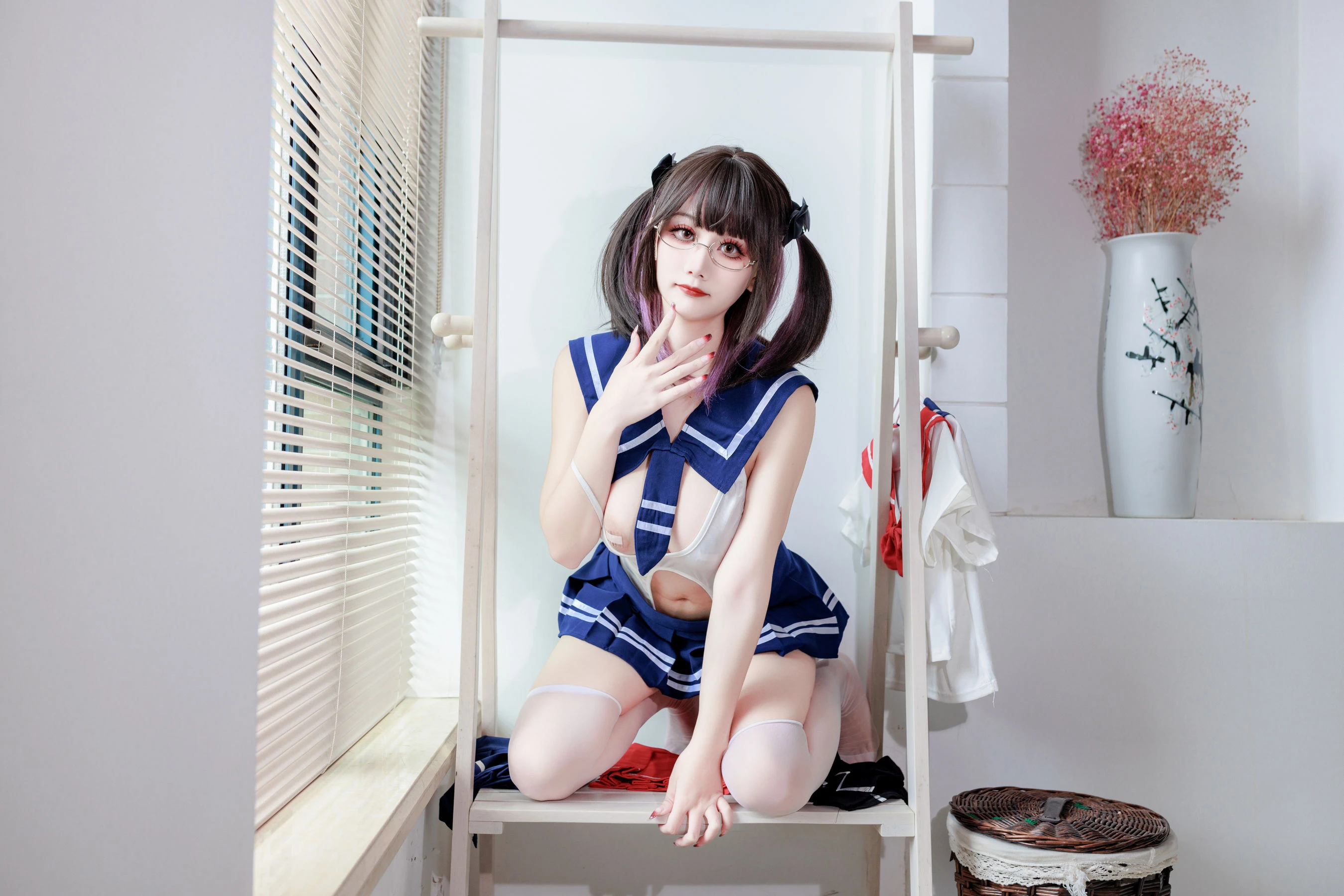阿雪雪 – 连体水手服 [19P]插图3