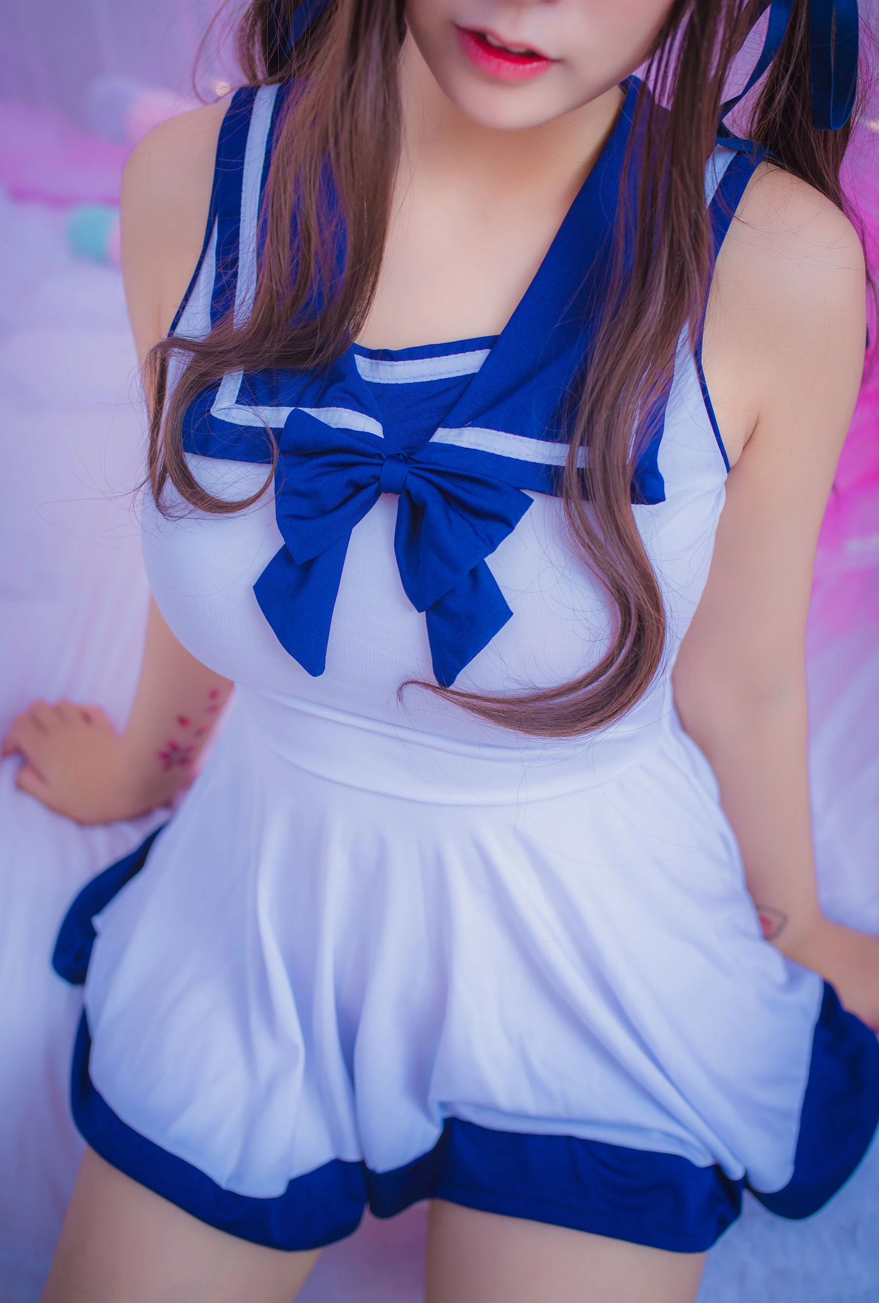 巨乳猫九酱Sakura – 连衣水手服插图6