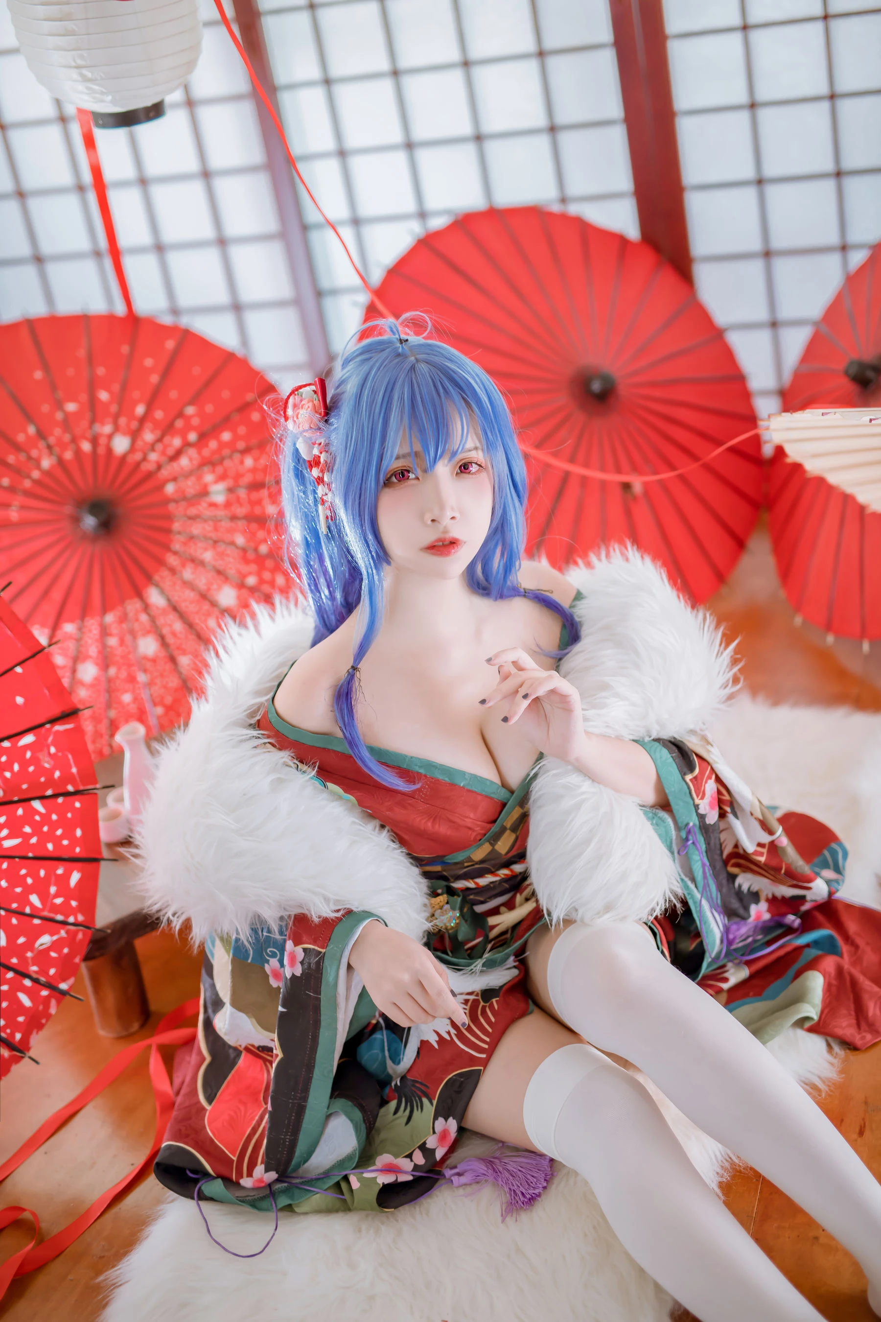 人气Coser二佐Nisa – 碧蓝 圣路易斯和服插图2