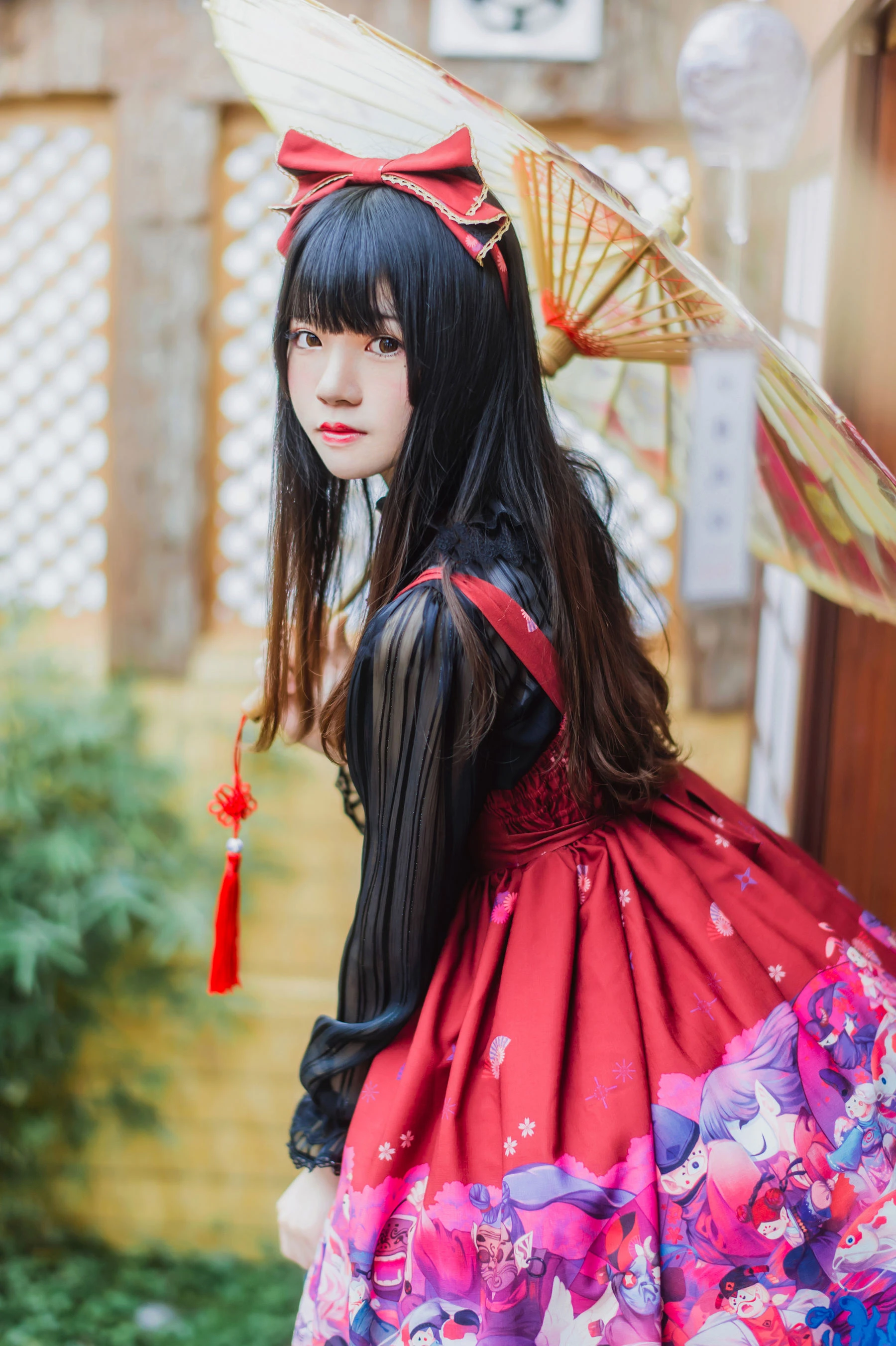 桜桃喵《和风lolita》插图5