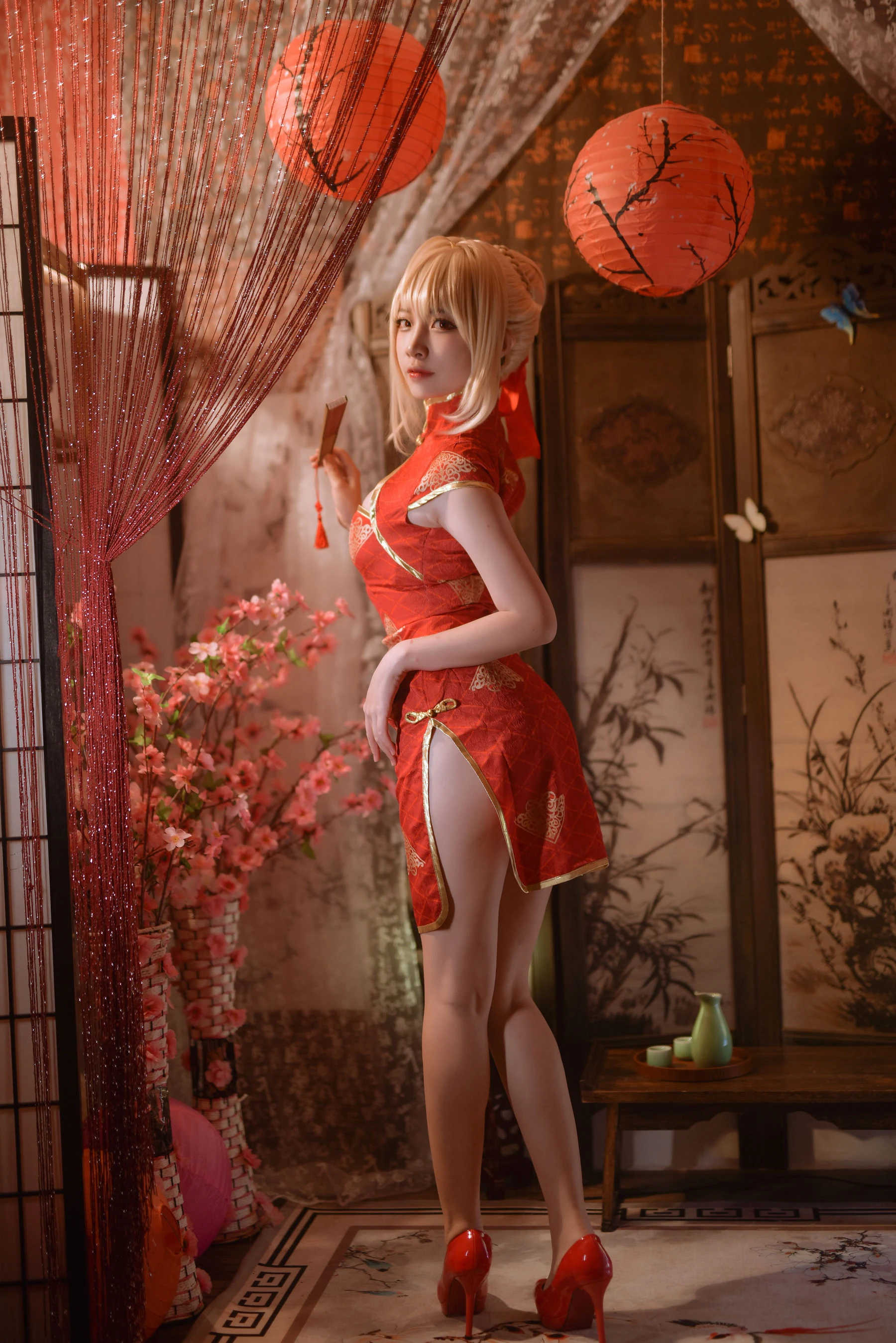 人气Coser二佐Nisa Fate尼禄旗袍插图4