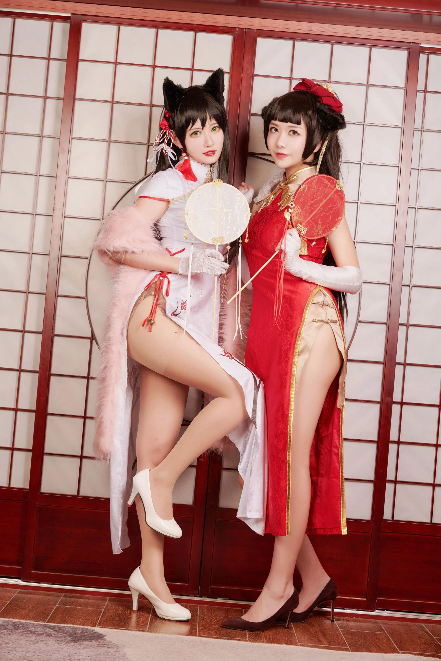 源纱希喵喵喵&Meiyi_烛墨 犬獒旗袍插图2