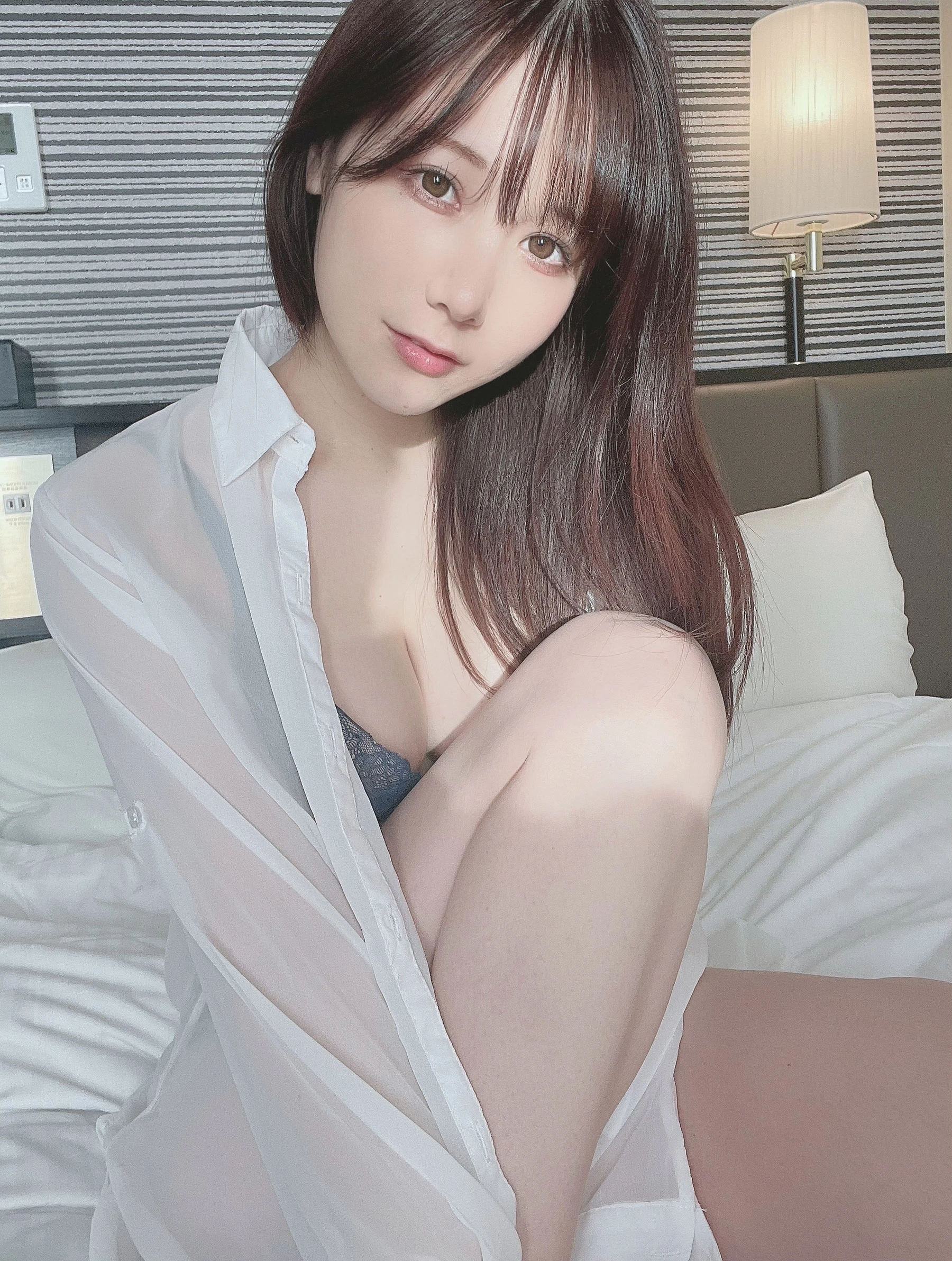 日本甜美COSERけんけん[fantia] 20220128-透けシャツ×ランジェリー插图6