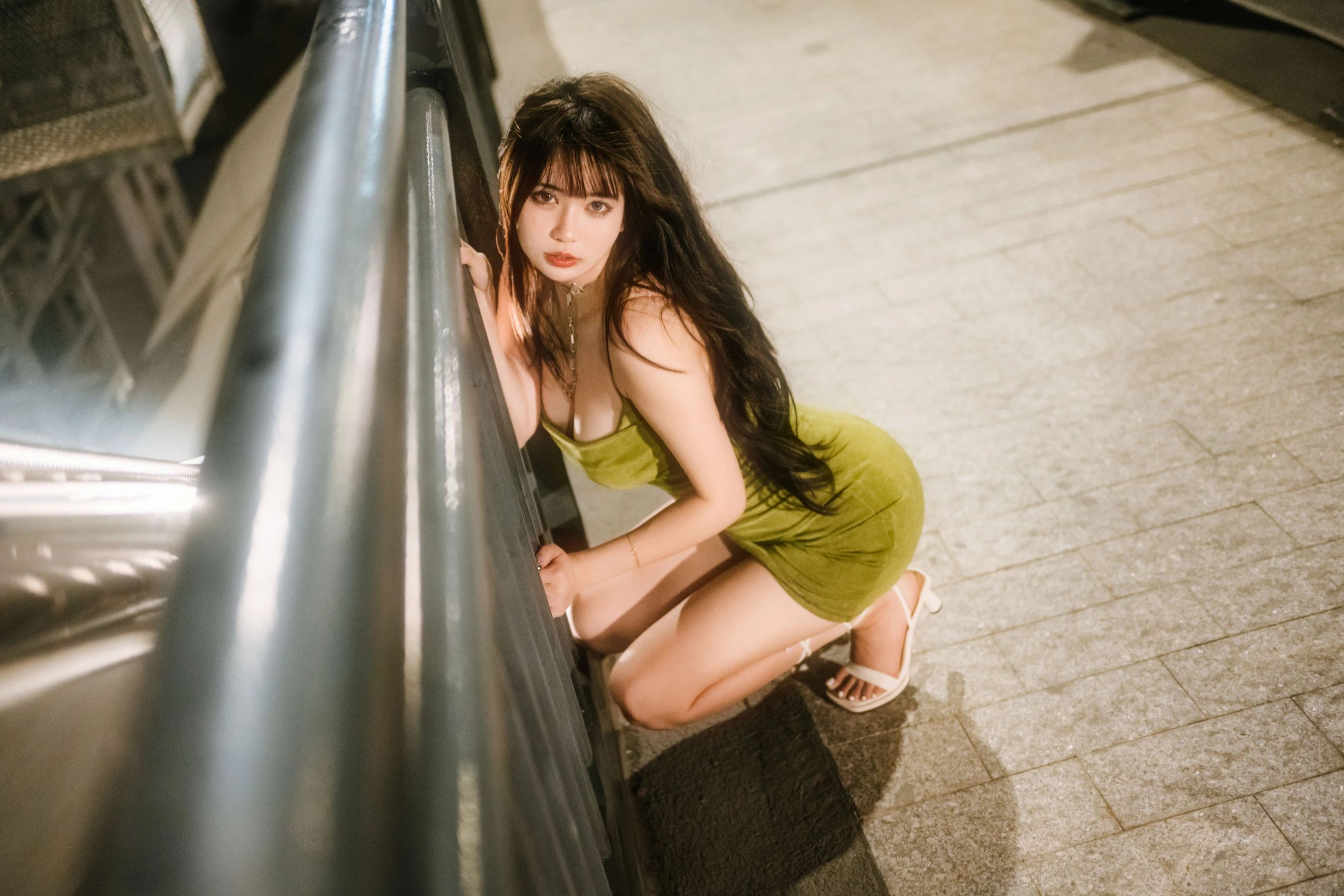 Tina很妖孽呀 – 绿色连衣裙插图4