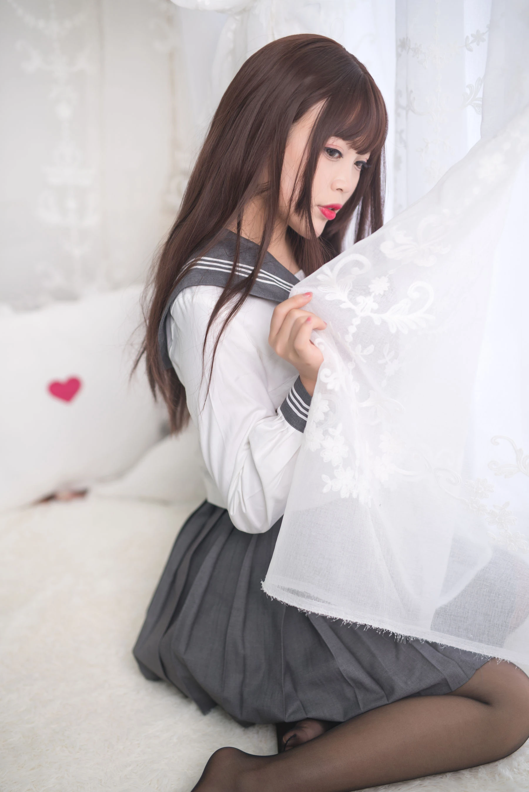 萌系小姐姐-白烨- – 黑丝制服少女插图3