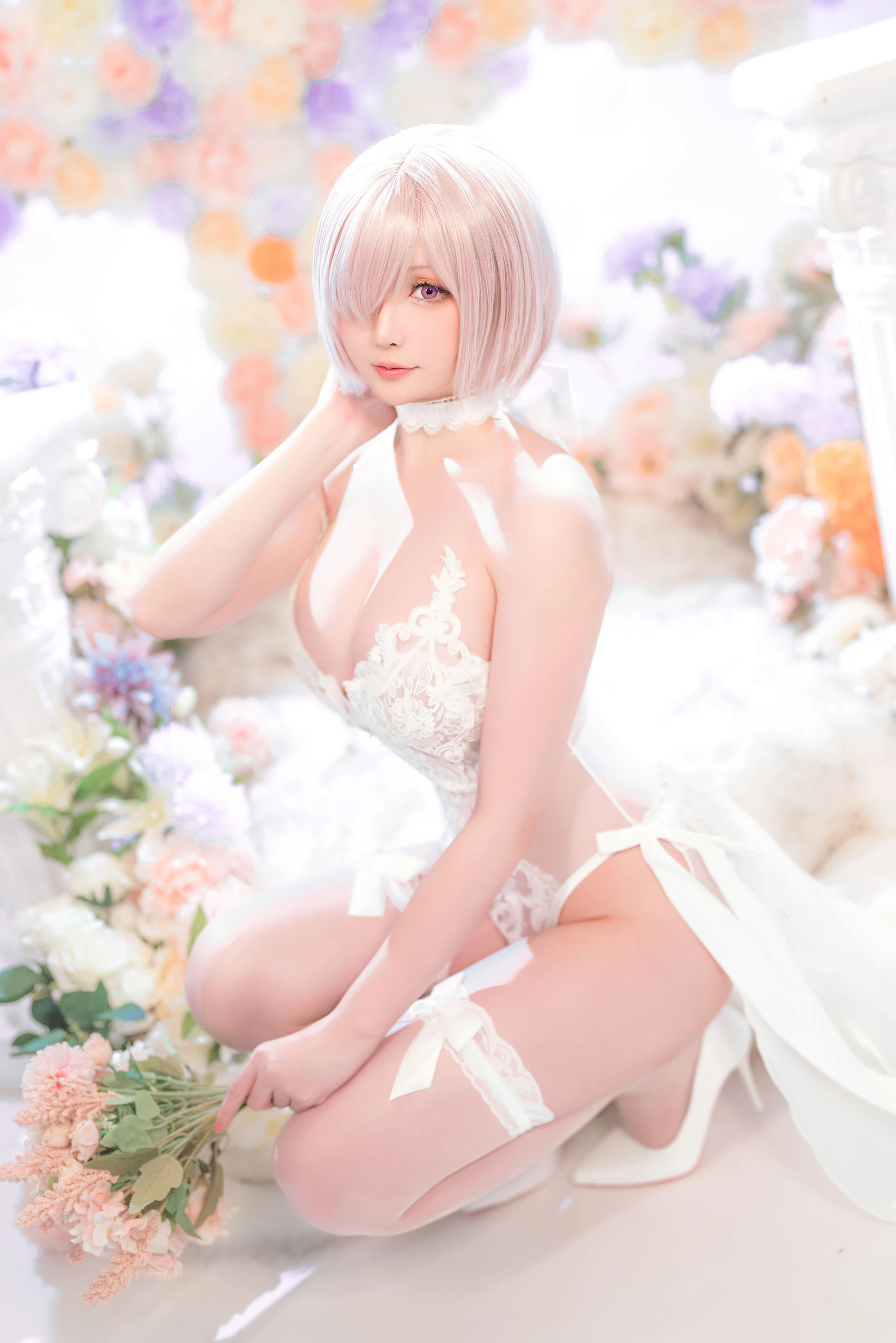 Coser小姐姐星之迟迟 – 玛修同人婚纱 [78P]插图5