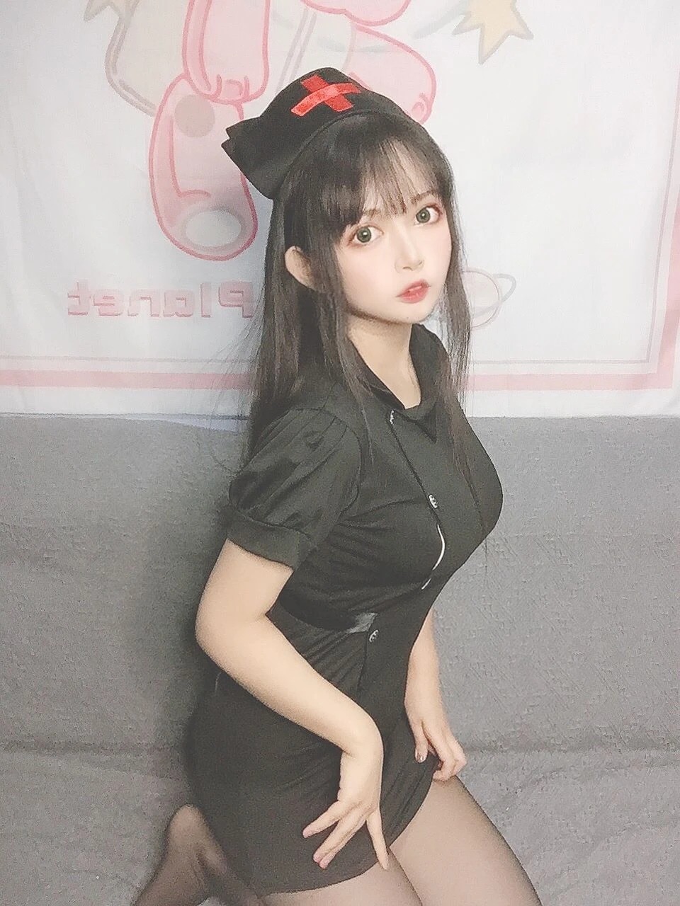 大眼萌妹黑猫猫OvO – 护士喵插图7
