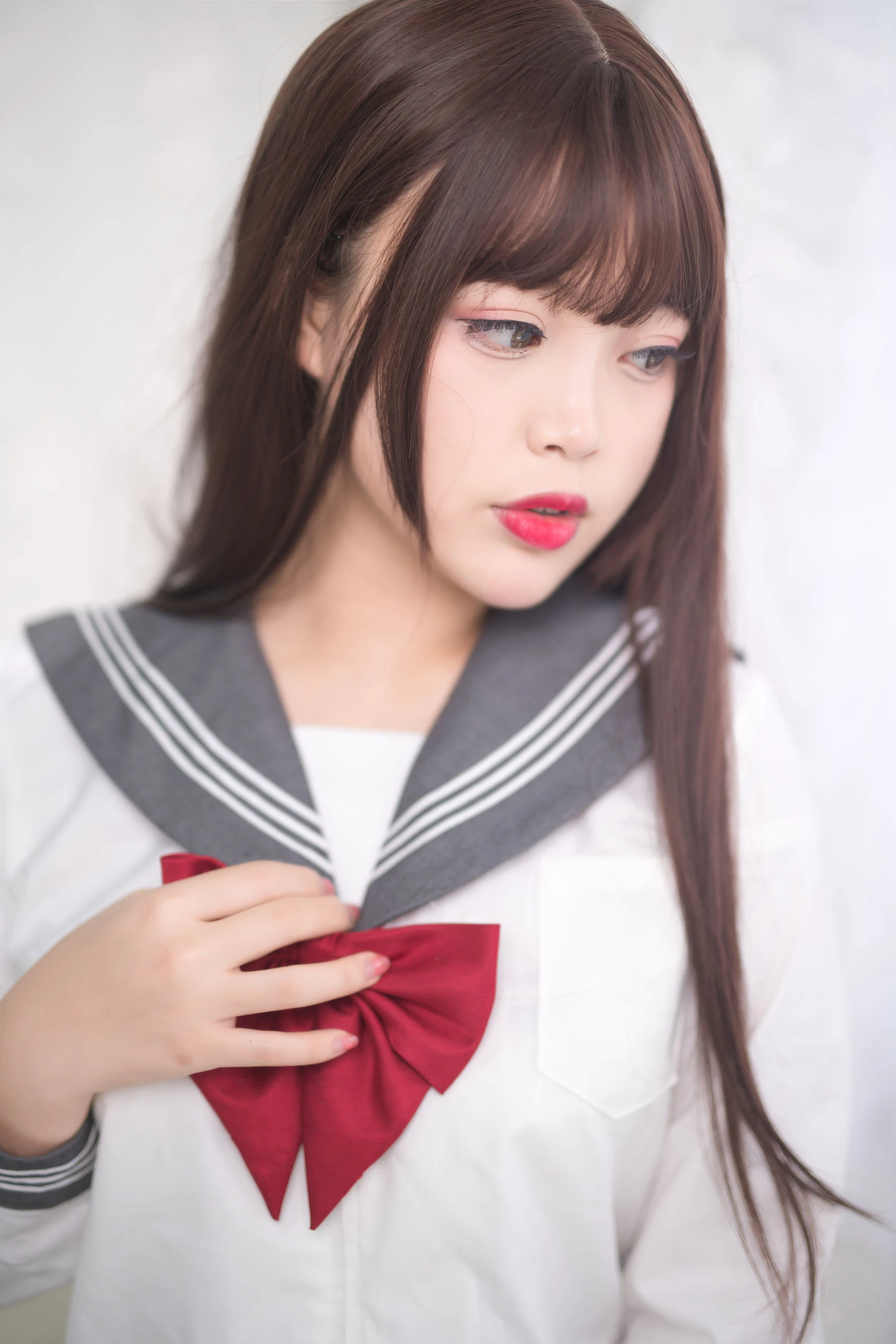 萌系小姐姐-白烨- – 黑丝制服少女插图5