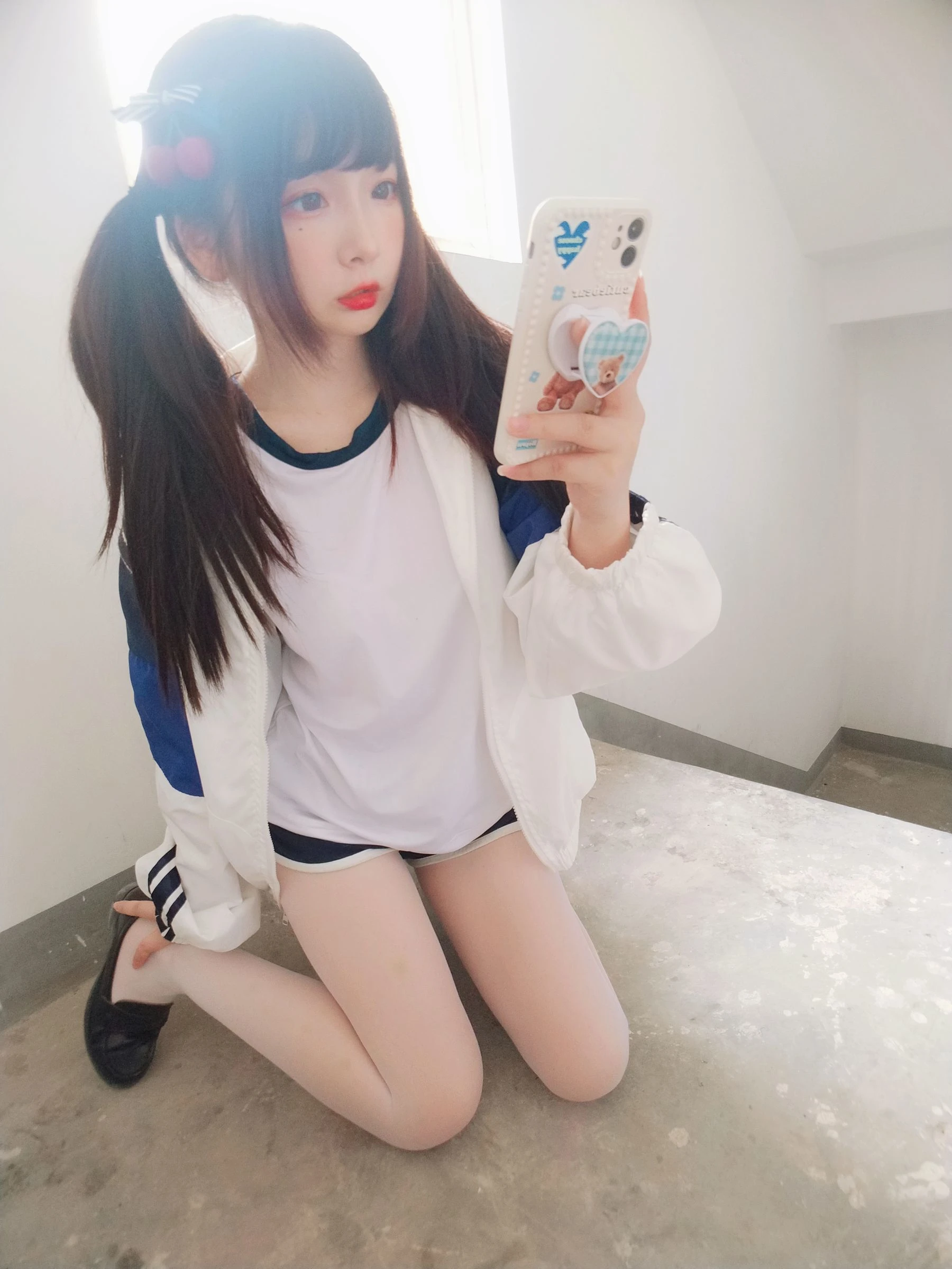 二次元美女古川kagura – 白丝体操运动服插图4